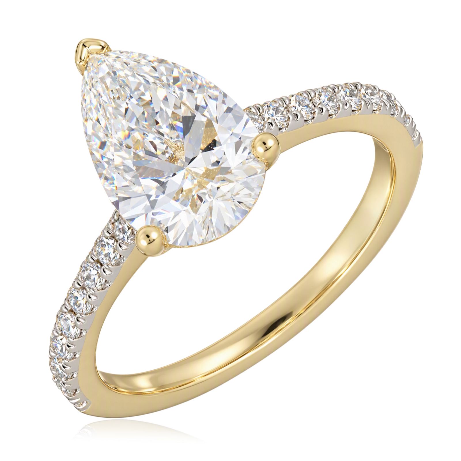Fire Light 2.7ct Lab Grown Diamond Solitaire Ring 9ct Gold