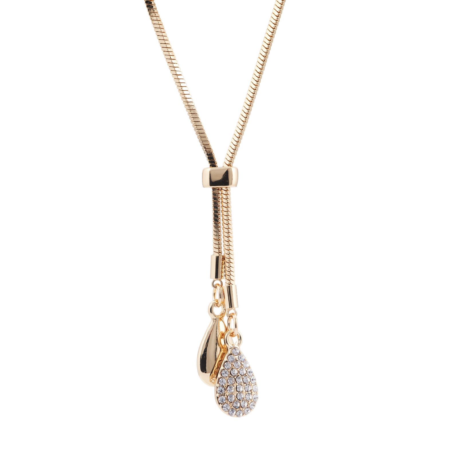 Kim & Co Rhinestone Lariat Necklace
