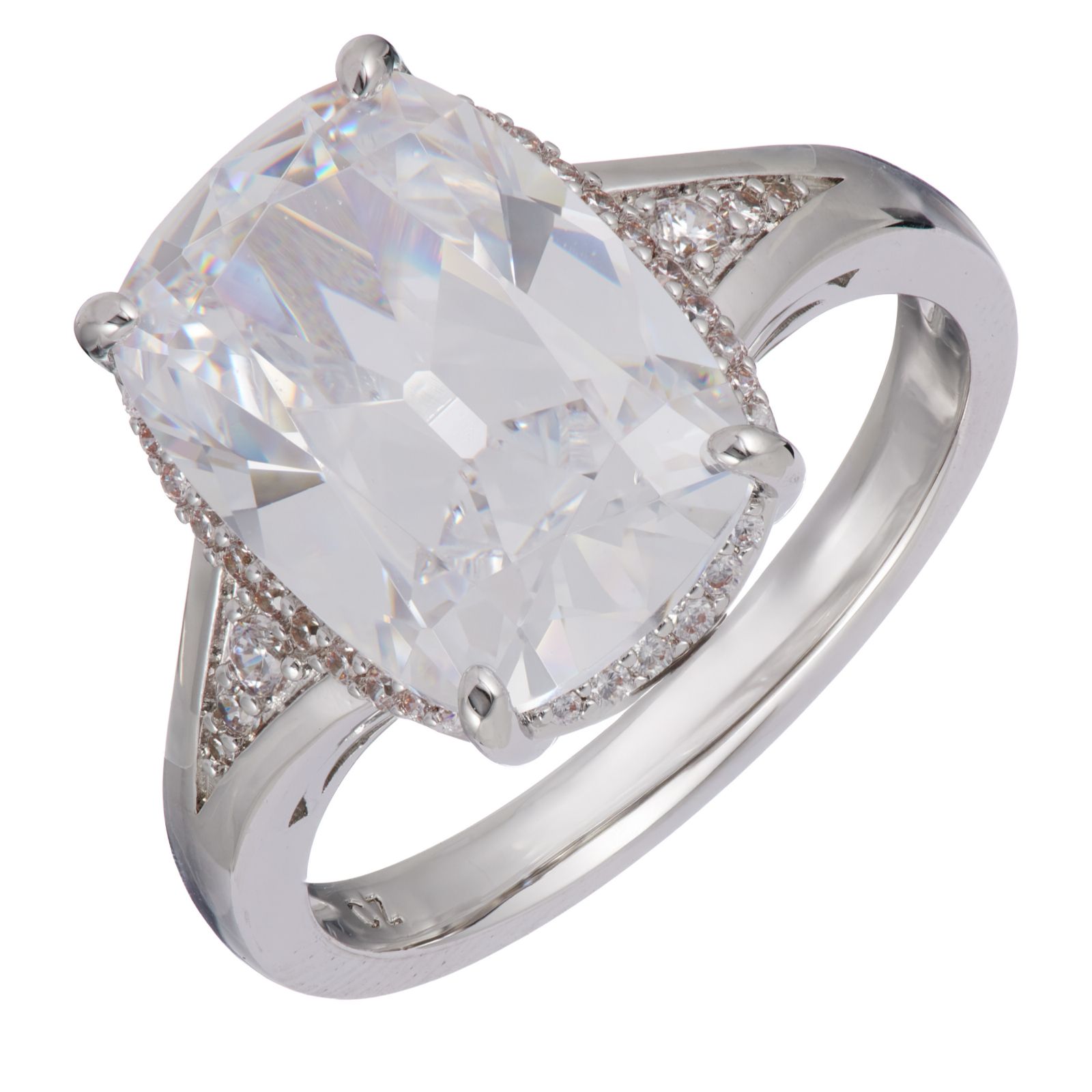 Diamonique 8.2ct tw Old Mine Cut Ring