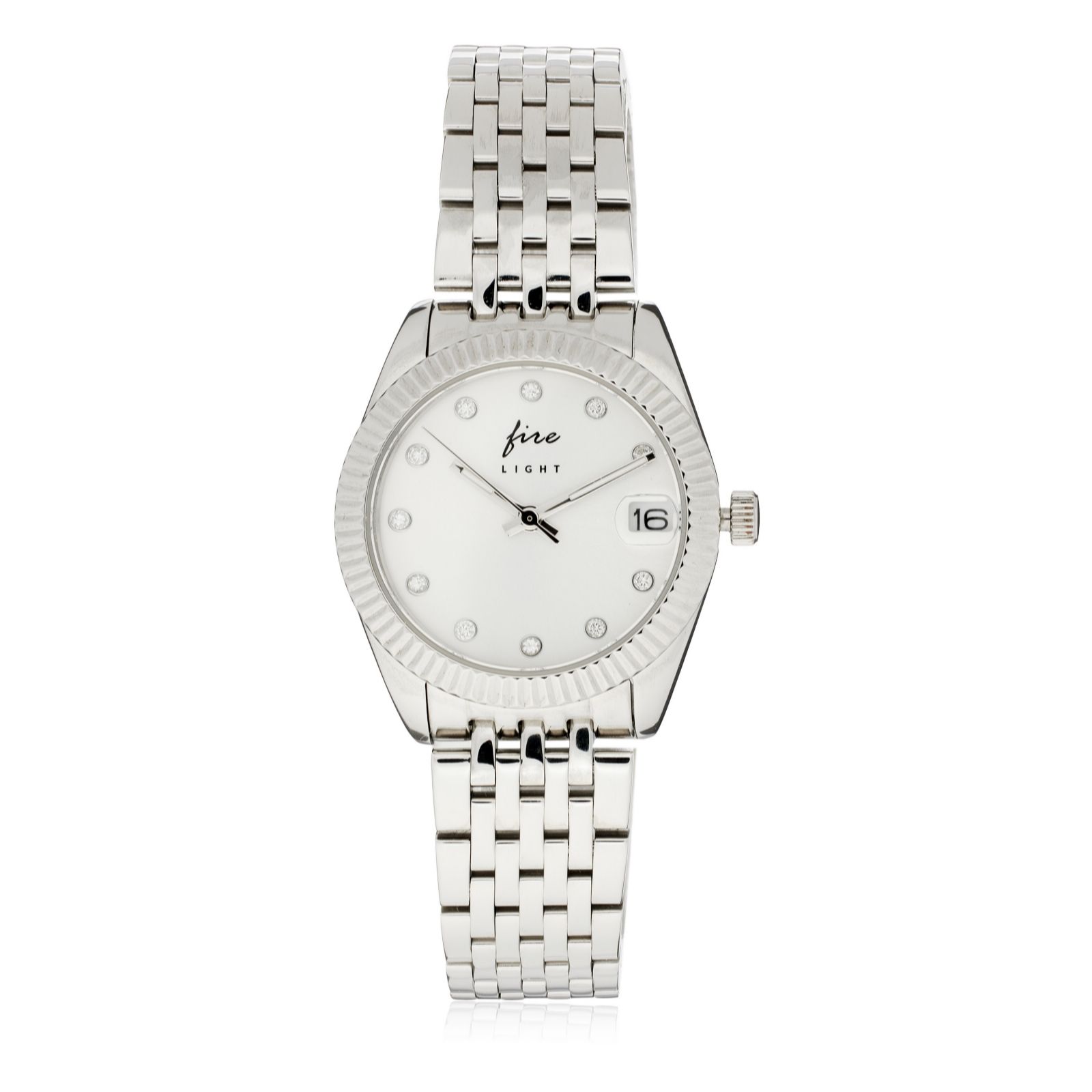 Fire Light 0.17ct Lab Grown Diamond Stainless Steel Link Watch