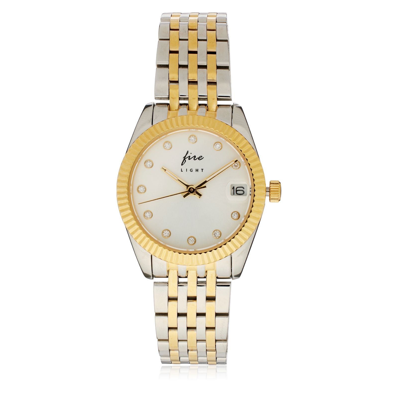 Fire Light 0.17ct Lab Grown Diamond Stainless Steel Link Watch