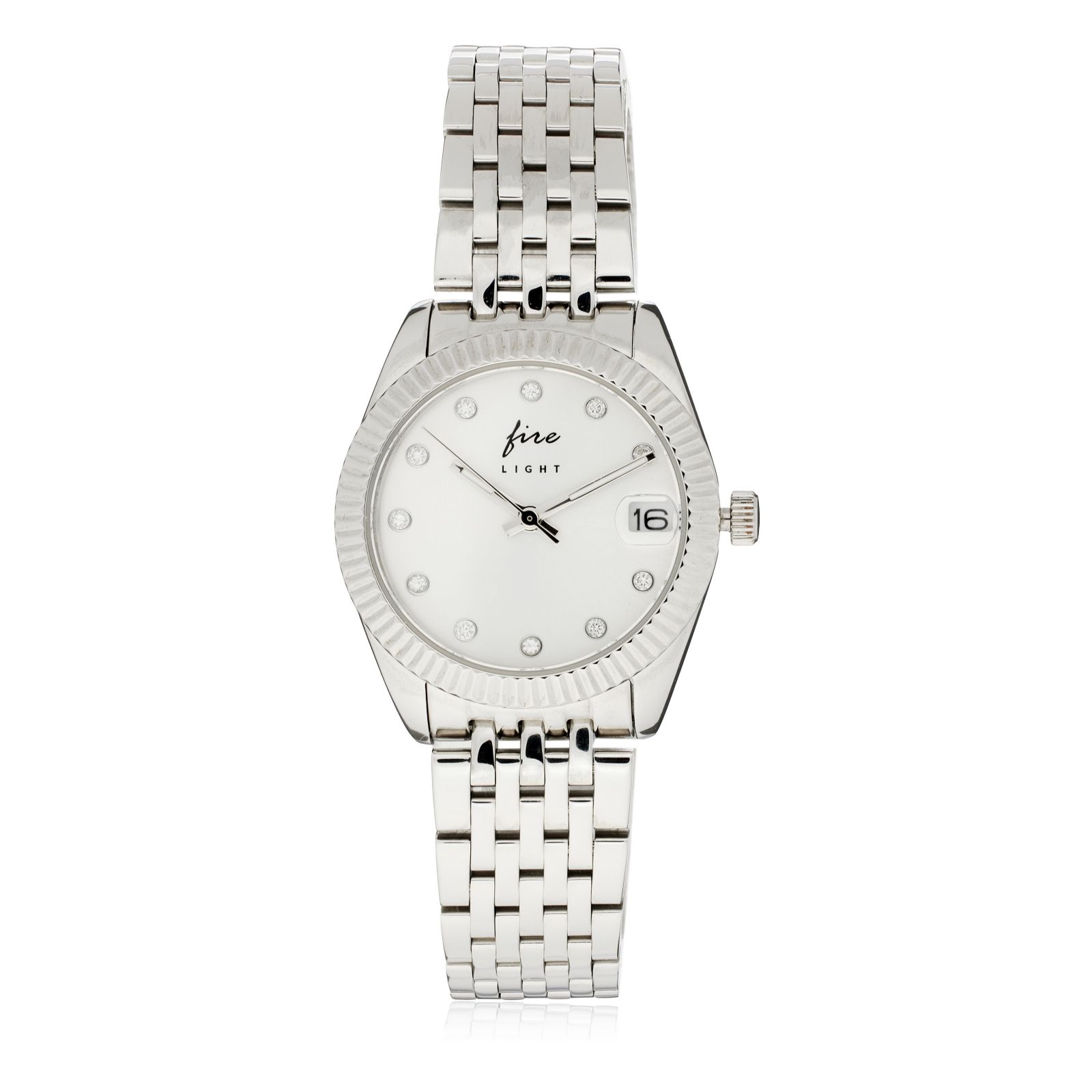 Fire Light 0.17ct Lab Grown Diamond Stainless Steel Link Watch