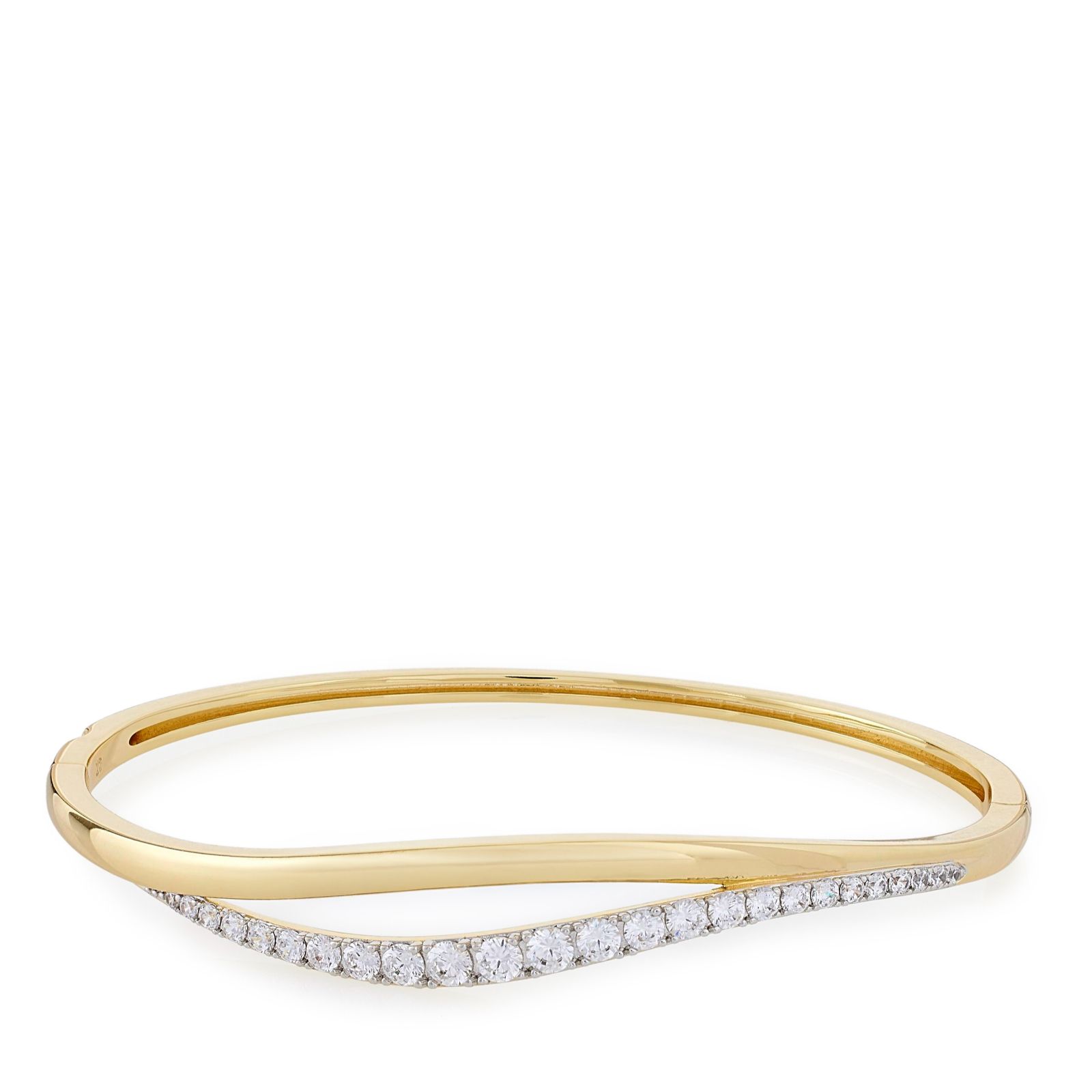 Diamonique Edit Pave Wave Bangle