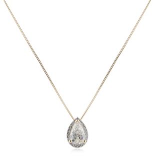 Fire Light 2.2ct Lab Grown Diamond Pear Cut Halo Pendant & Chain 9ct Gold