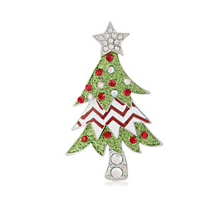 Kirks Folly Starlight Dancing Christmas Tree Pin