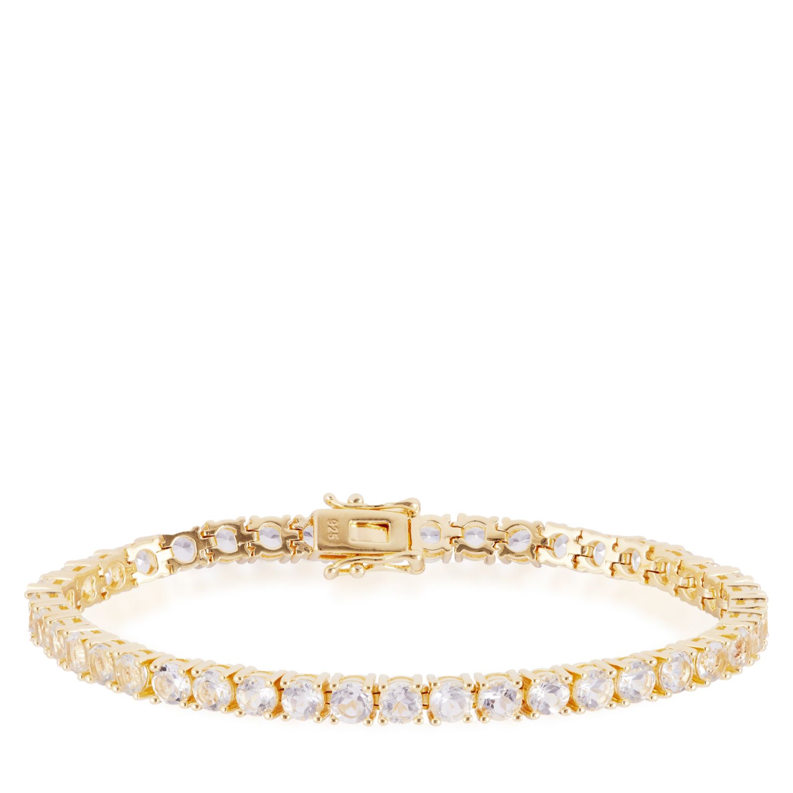 Affinity Gems 7.14ct Gemstone Tennis Bracelet Sterling Silver