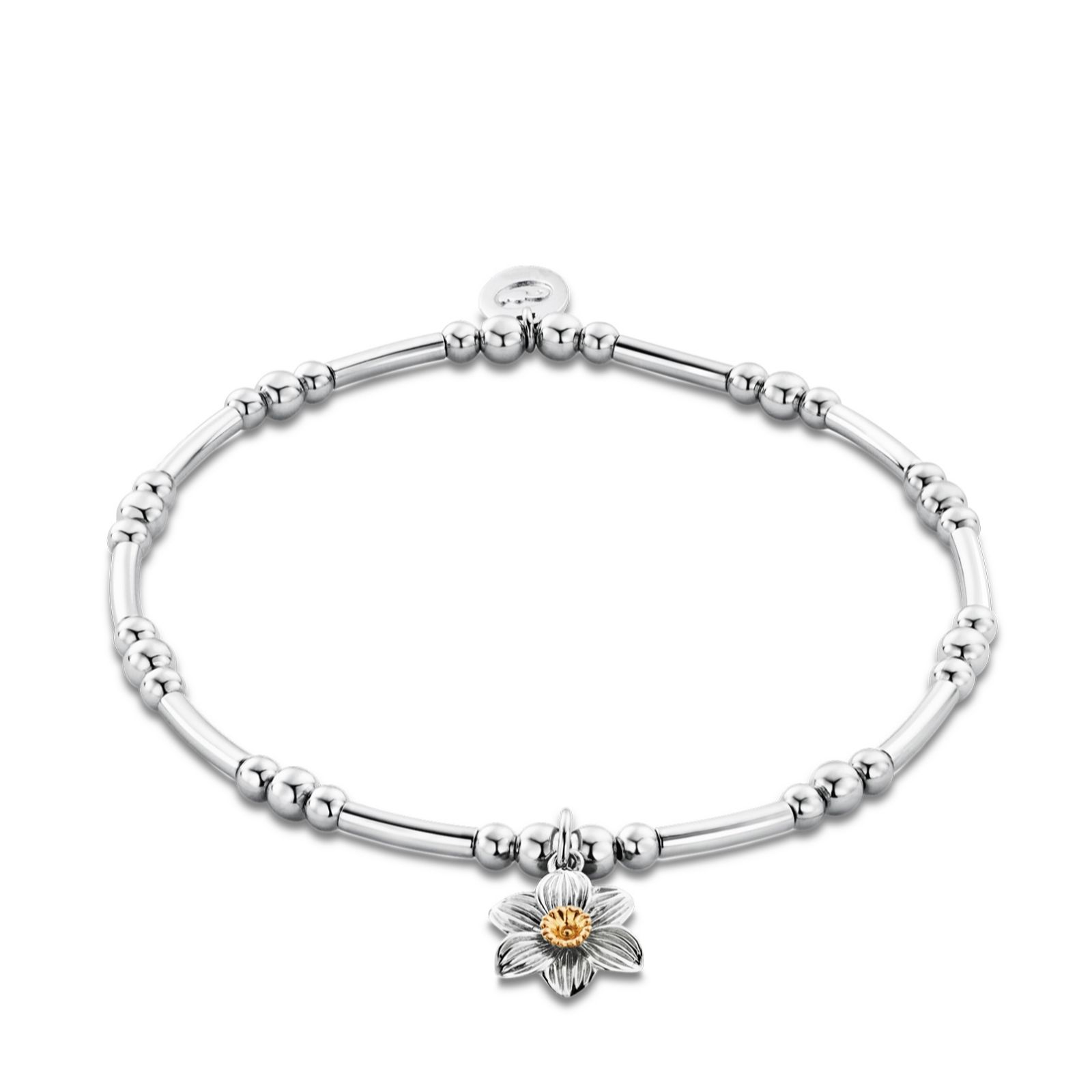 Clogau Daffodil Silver Affinity Bracelet 925 Sterling Silver & 9ct Rose Gold