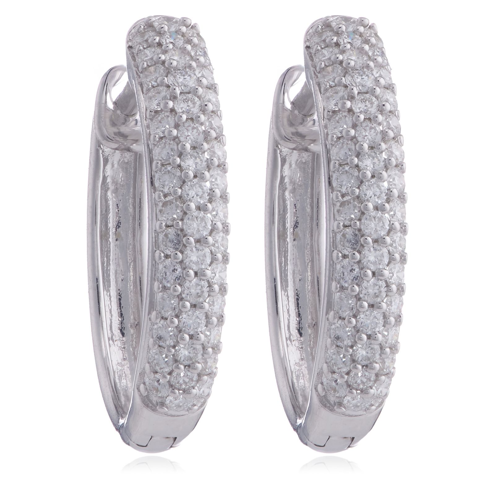 0.40ct Diamond Pave Huggie Earrings 9ct Gold