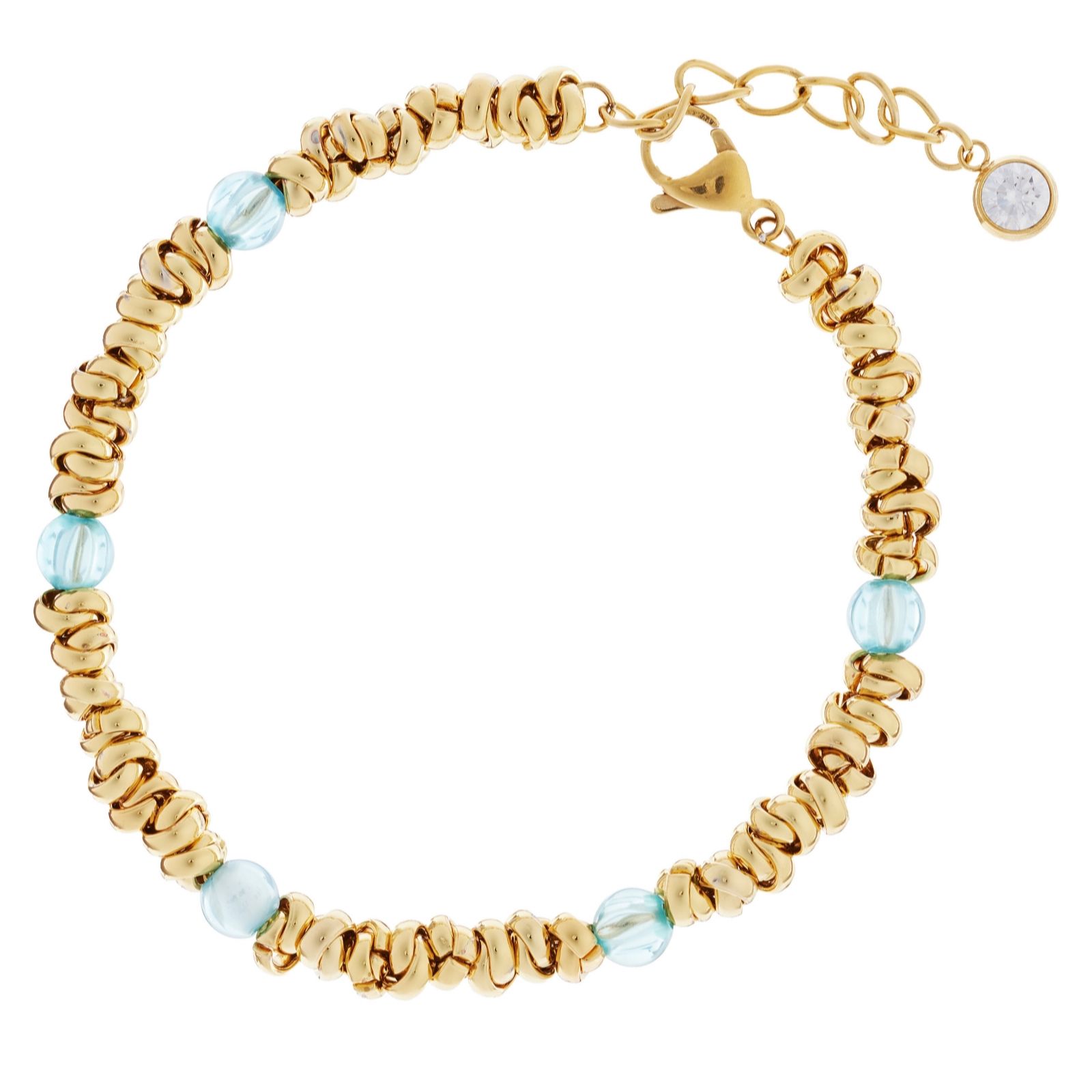 Steel by Diamonique Sweetie Beaded Bracelet Stainless Steel