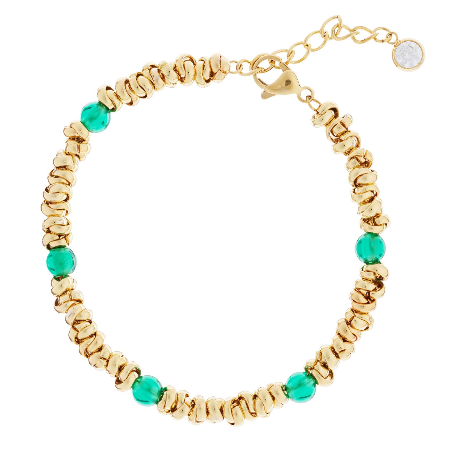 Steel by Diamonique Sweetie Beaded Bracelet Stainless Steel
