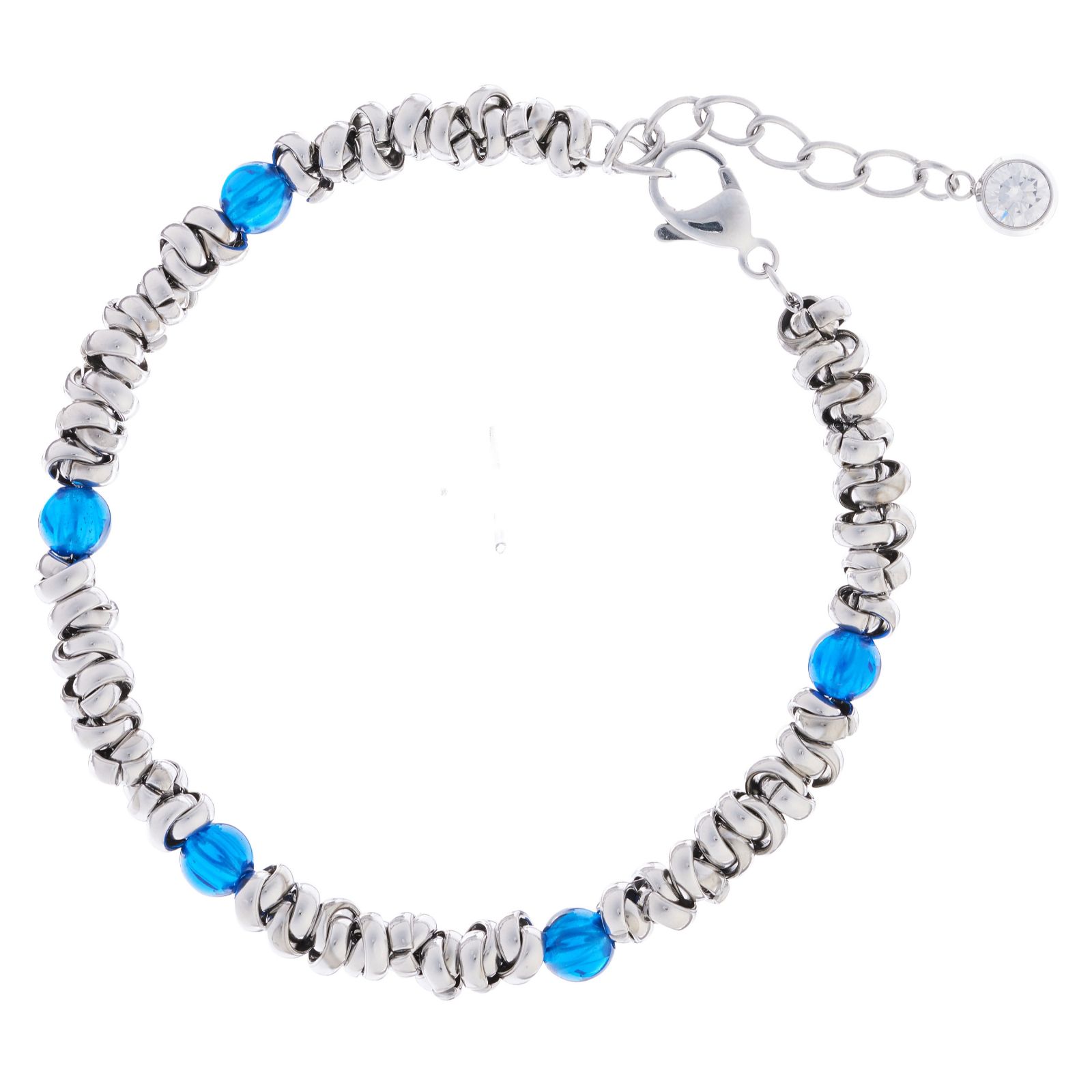 Steel by Diamonique Sweetie Beaded Bracelet Stainless Steel