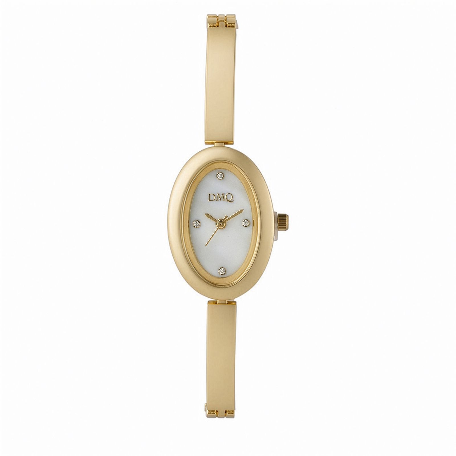 Diamonique 0.9ct tw Oval Half Bangle Watch