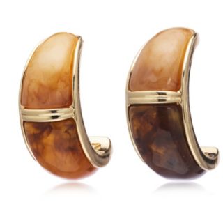 Malika Chunky Two Tone Hoop Earrings