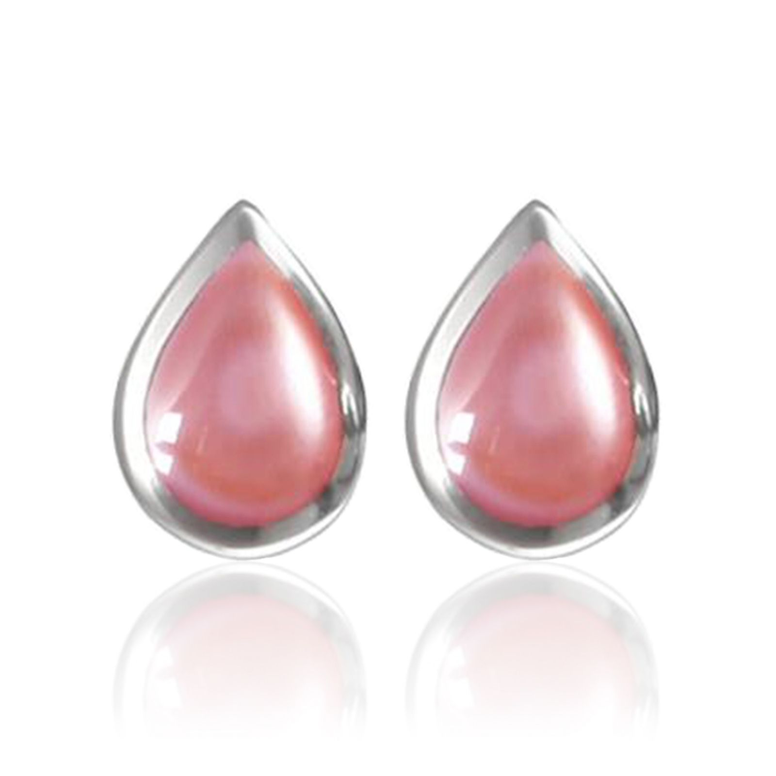 Nina B Teardrop Stud Earrings Sterling Silver