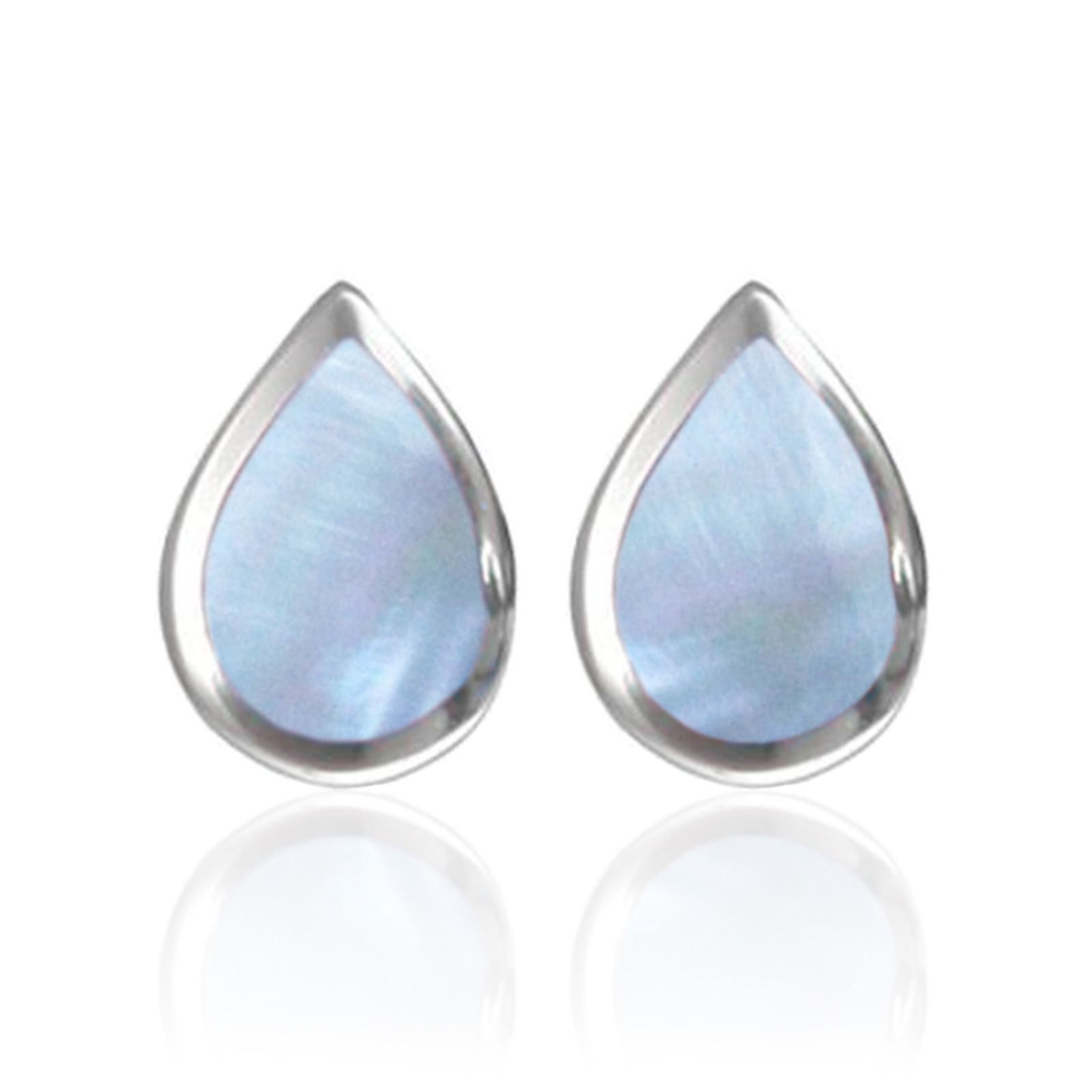Nina B Teardrop Stud Earrings Sterling Silver