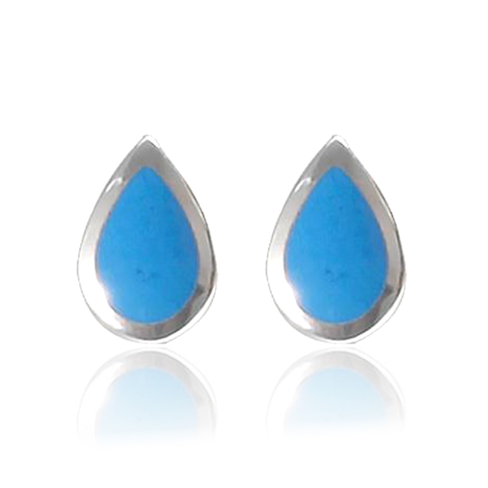 Nina B Teardrop Stud Earrings Sterling Silver