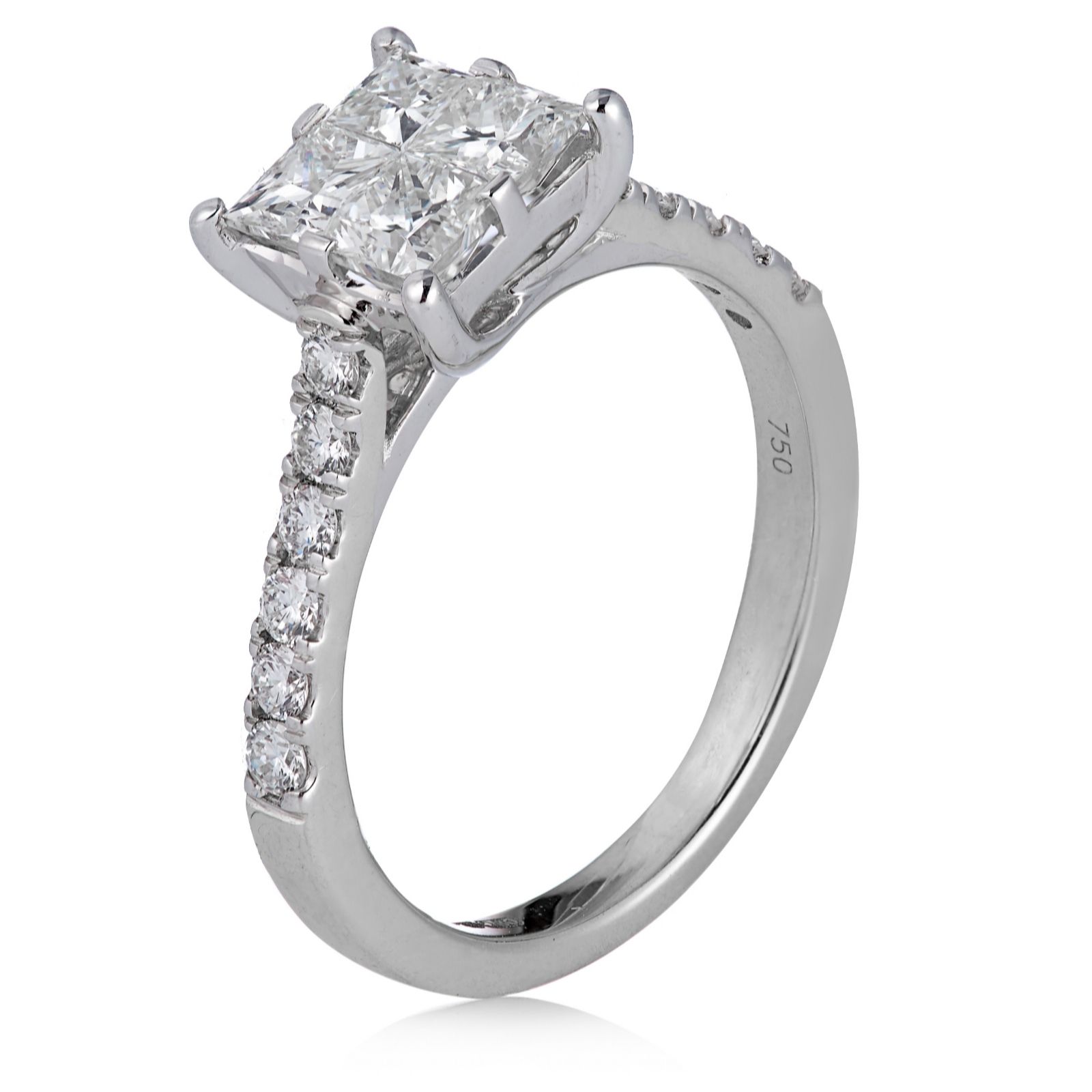  1.25ct Diamond VS-SI Seamless Princess Ring 18ct Gold - 340931