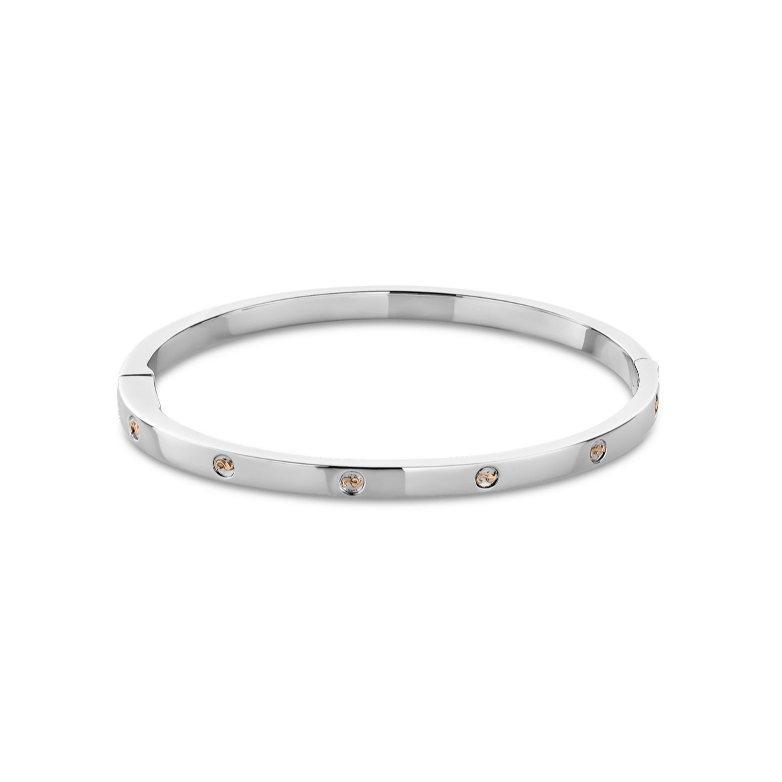 Clogau Insignia Bangle Silver & 9ct Rose Gold