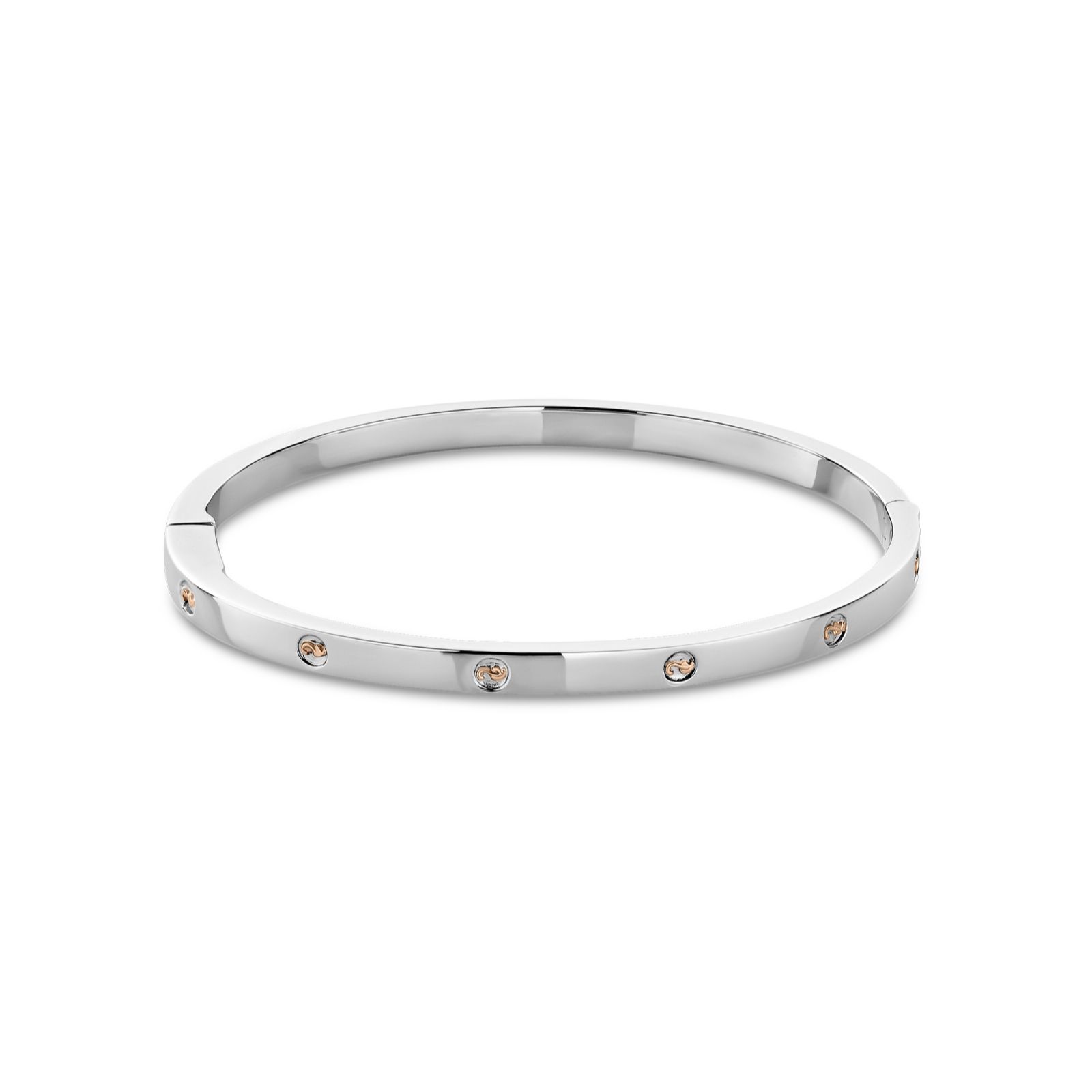 Clogau Insignia Bangle Silver & 9ct Rose Gold