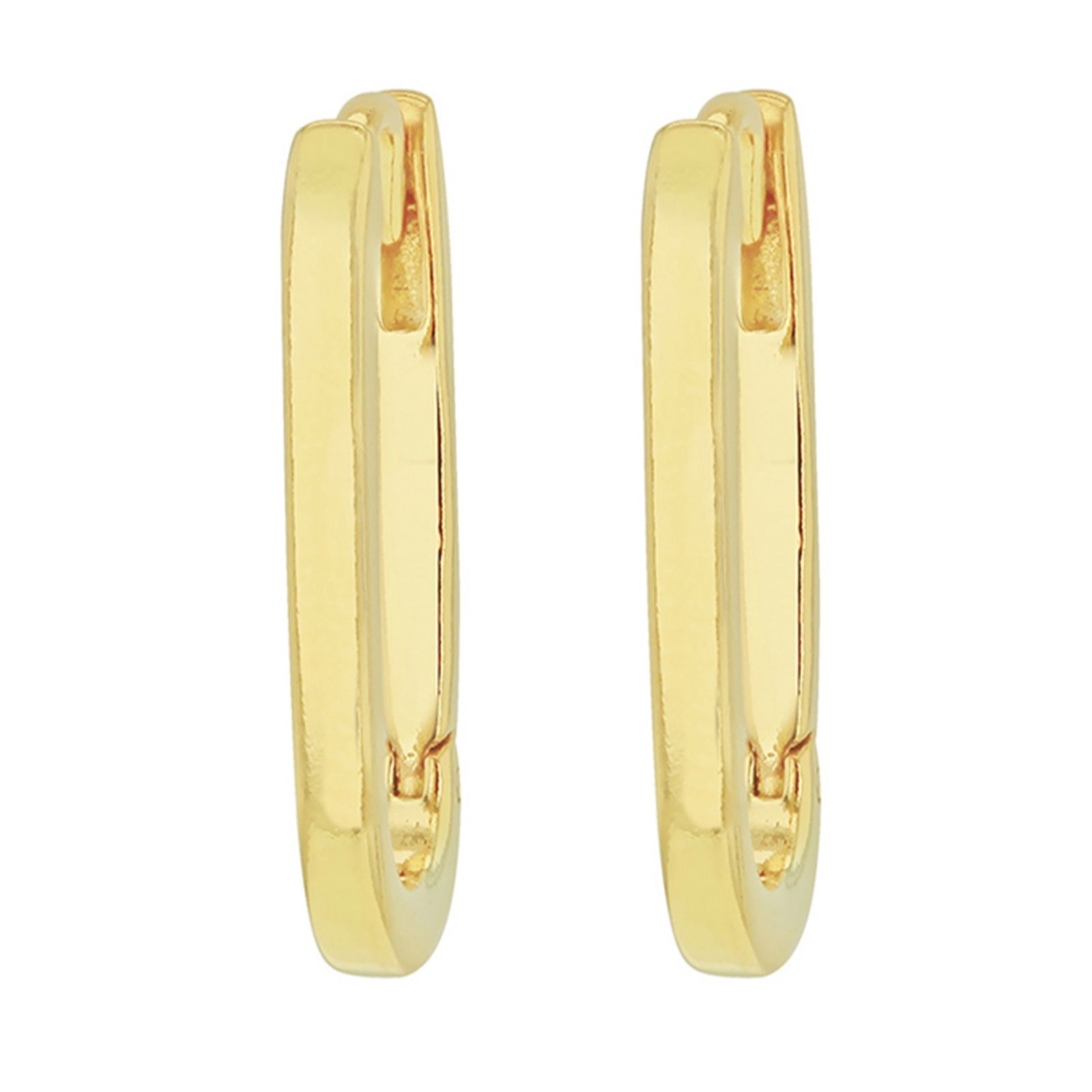 Faith & Brown Italian Crafted Paper Clip Hoops Sterling Silver