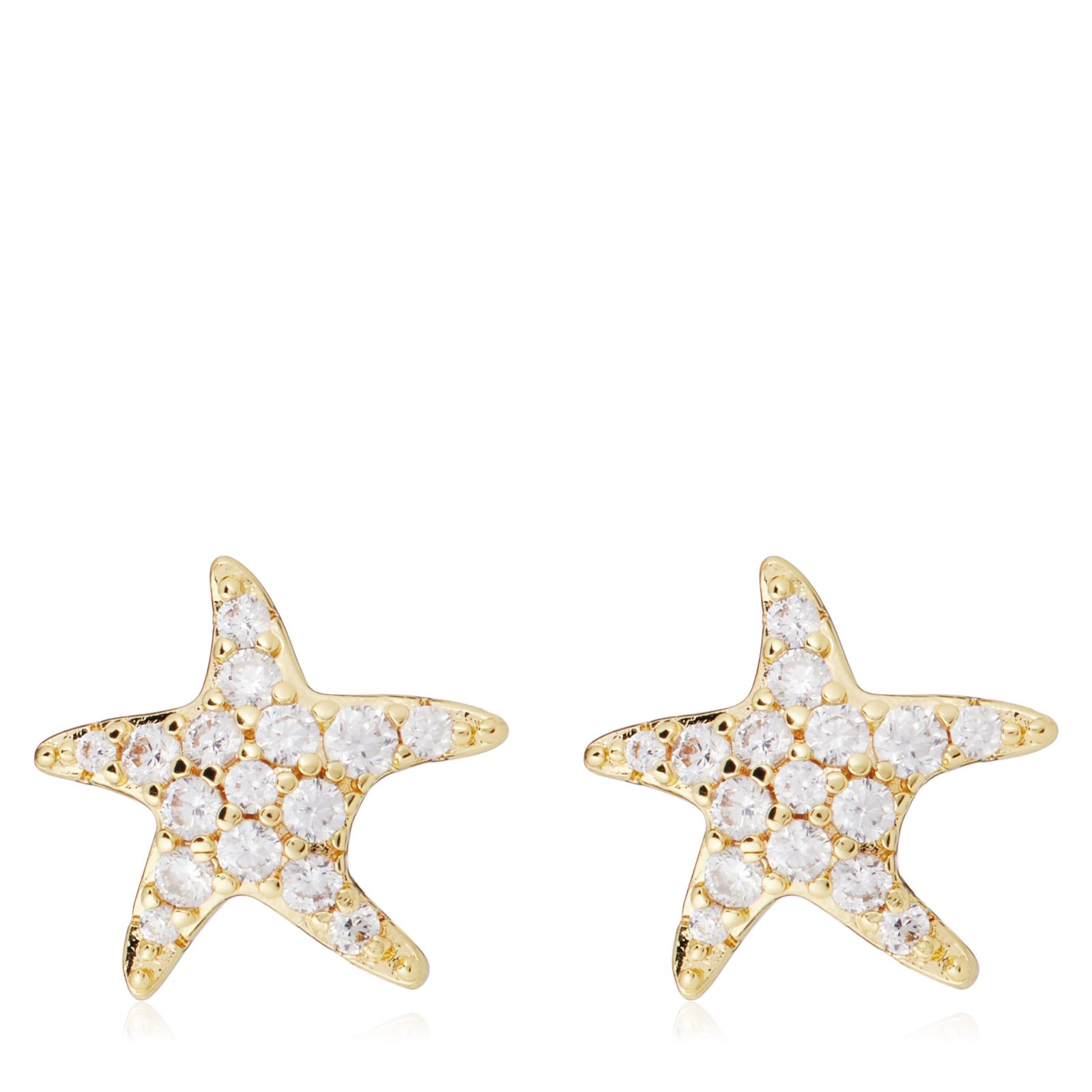 Diamonique Edit Under the Sea Stud Earrings Sterling Silver