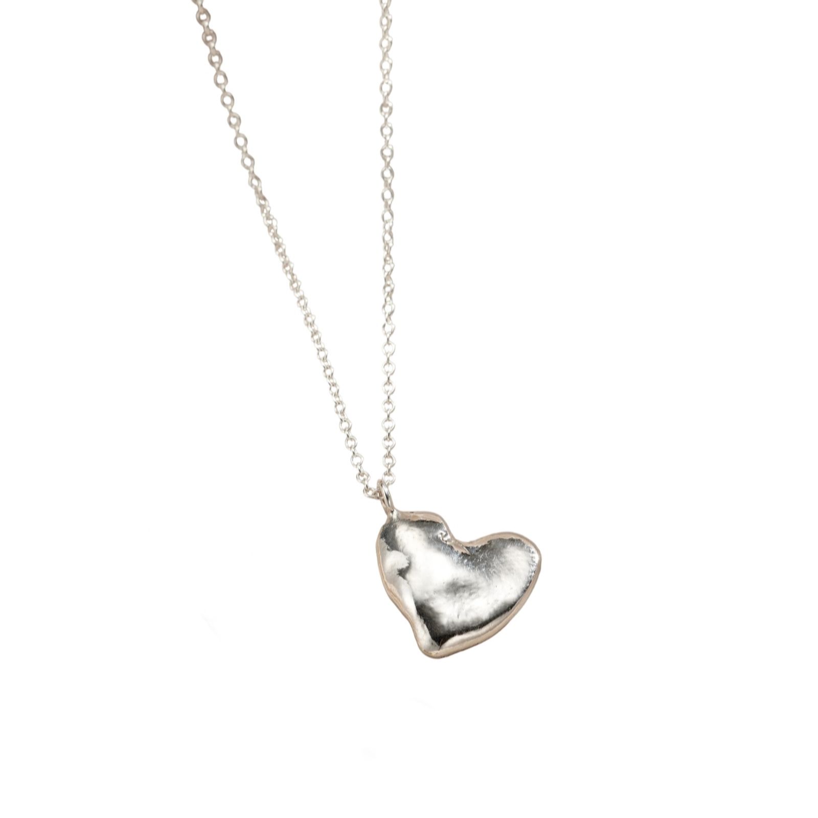 Posh Totty Designs Chunky Heart Pendant Necklace Sterling Silver
