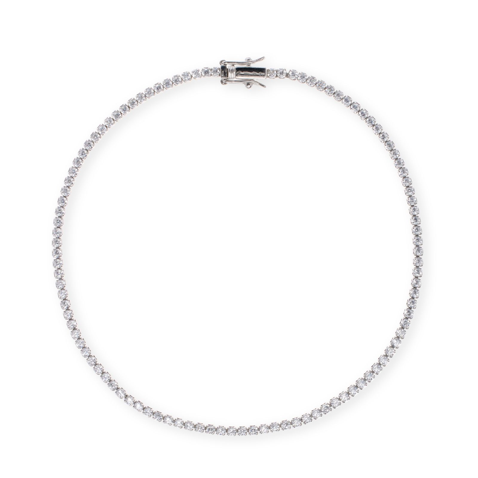 Diamonique 1.6ct tw Tennis Bracelet Sterling Silver