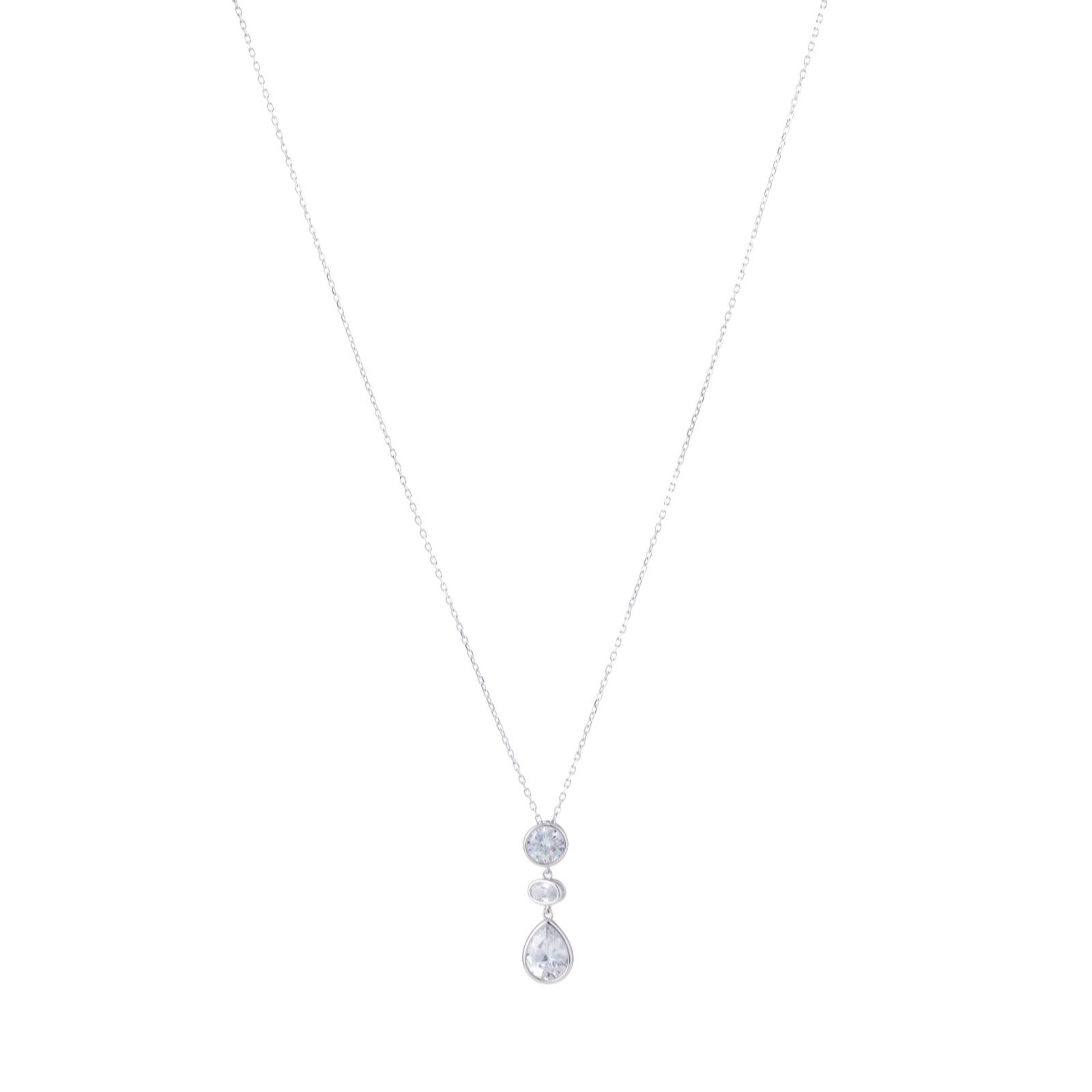 Diamonique 2.75ct Multi Drop Bezel Set Pendant Necklace