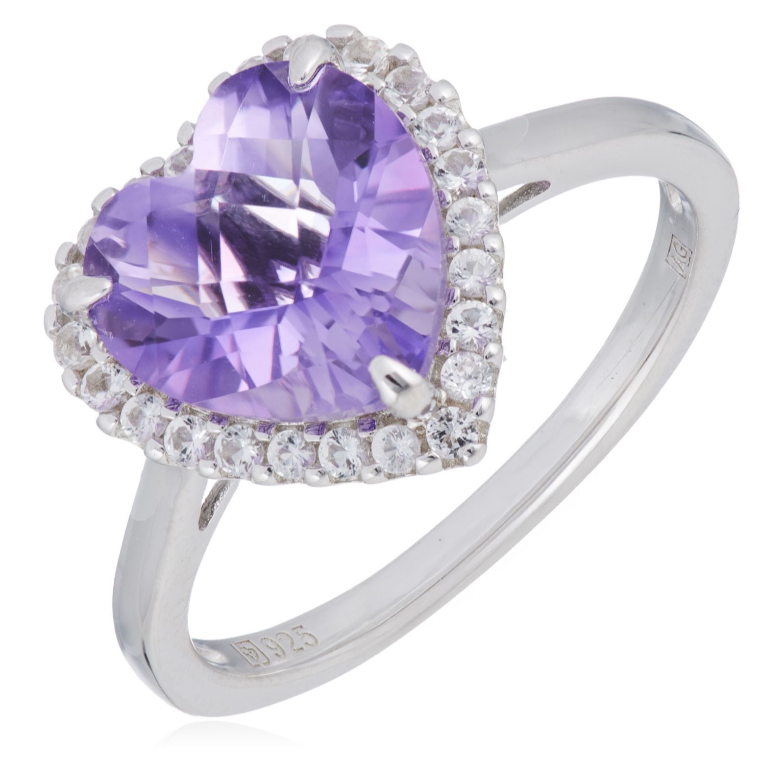 Affinity Gems 2.20ct Semi Precious Gemstone Heart Cut Ring Sterling Silver