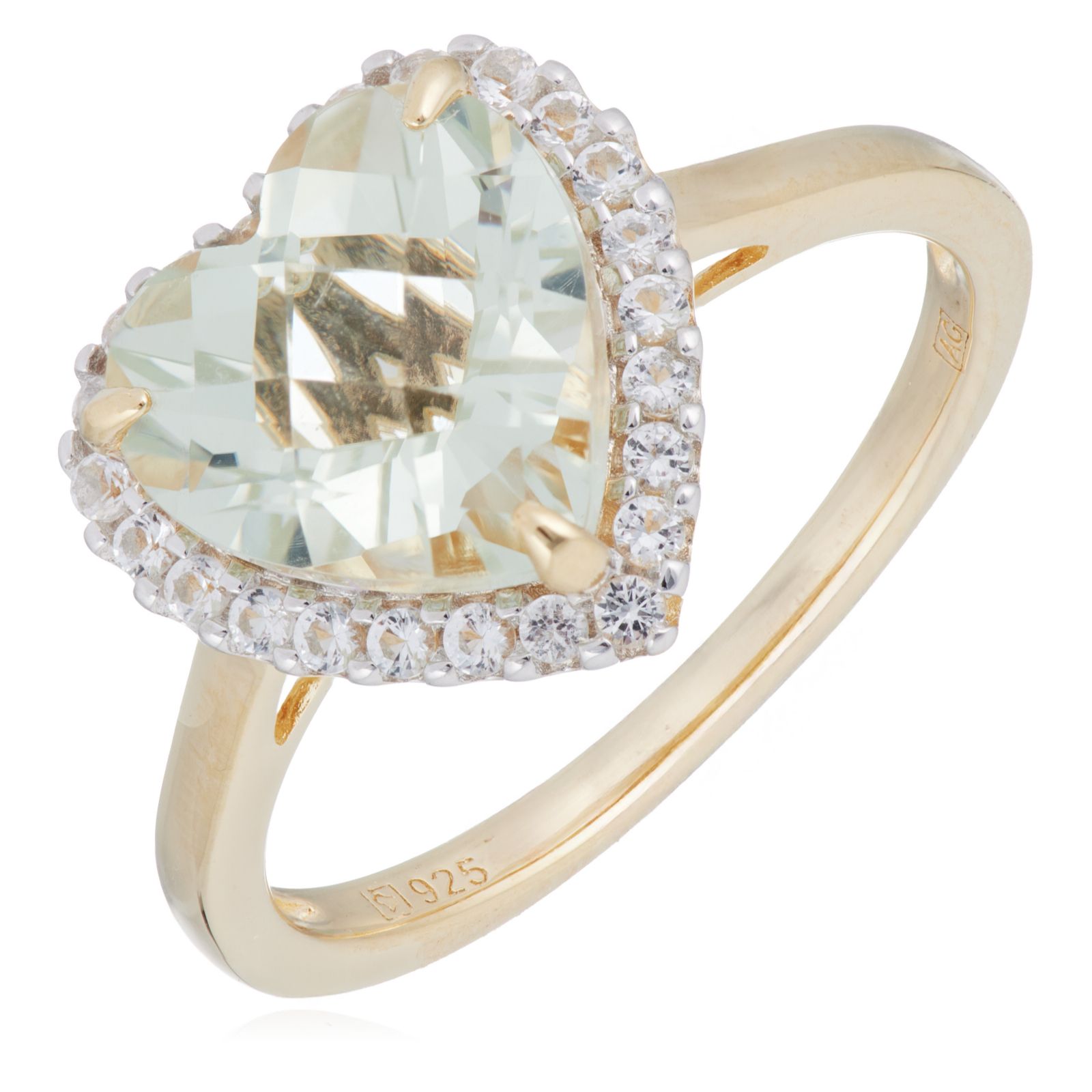 Affinity Gems 2.20ct Semi Precious Gemstone Heart Cut Ring Sterling Silver