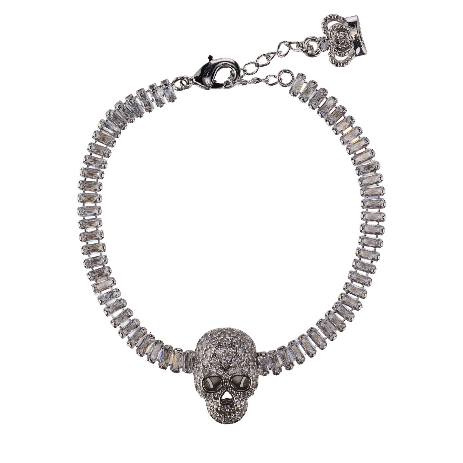 Butler & Wilson Baguette Crystal Skull Bracelet