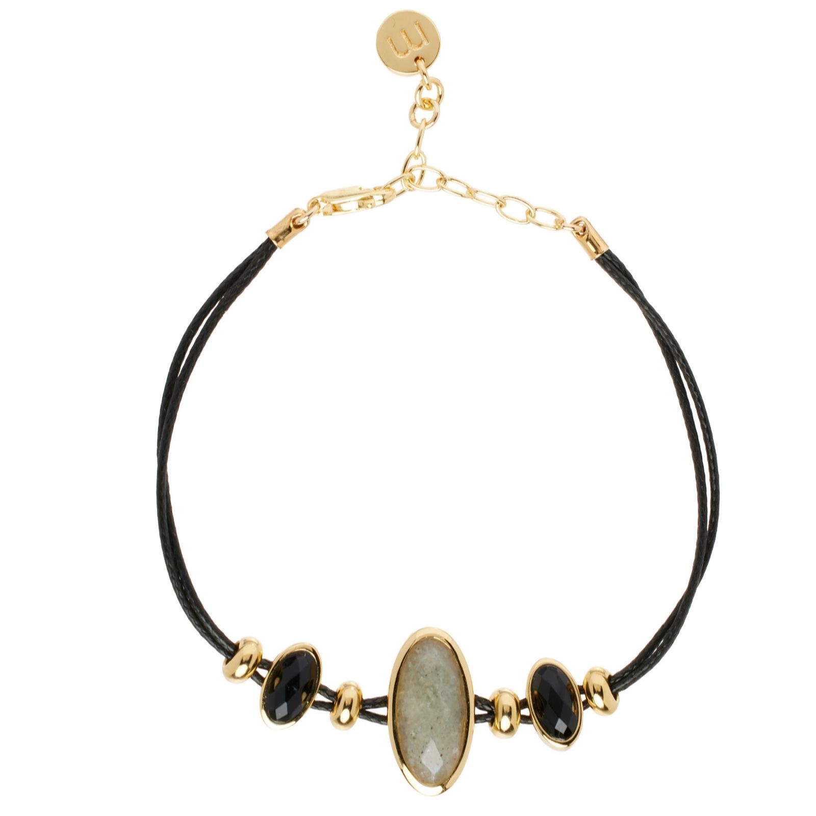 Malika Triple Gemstone Corded Bracelet