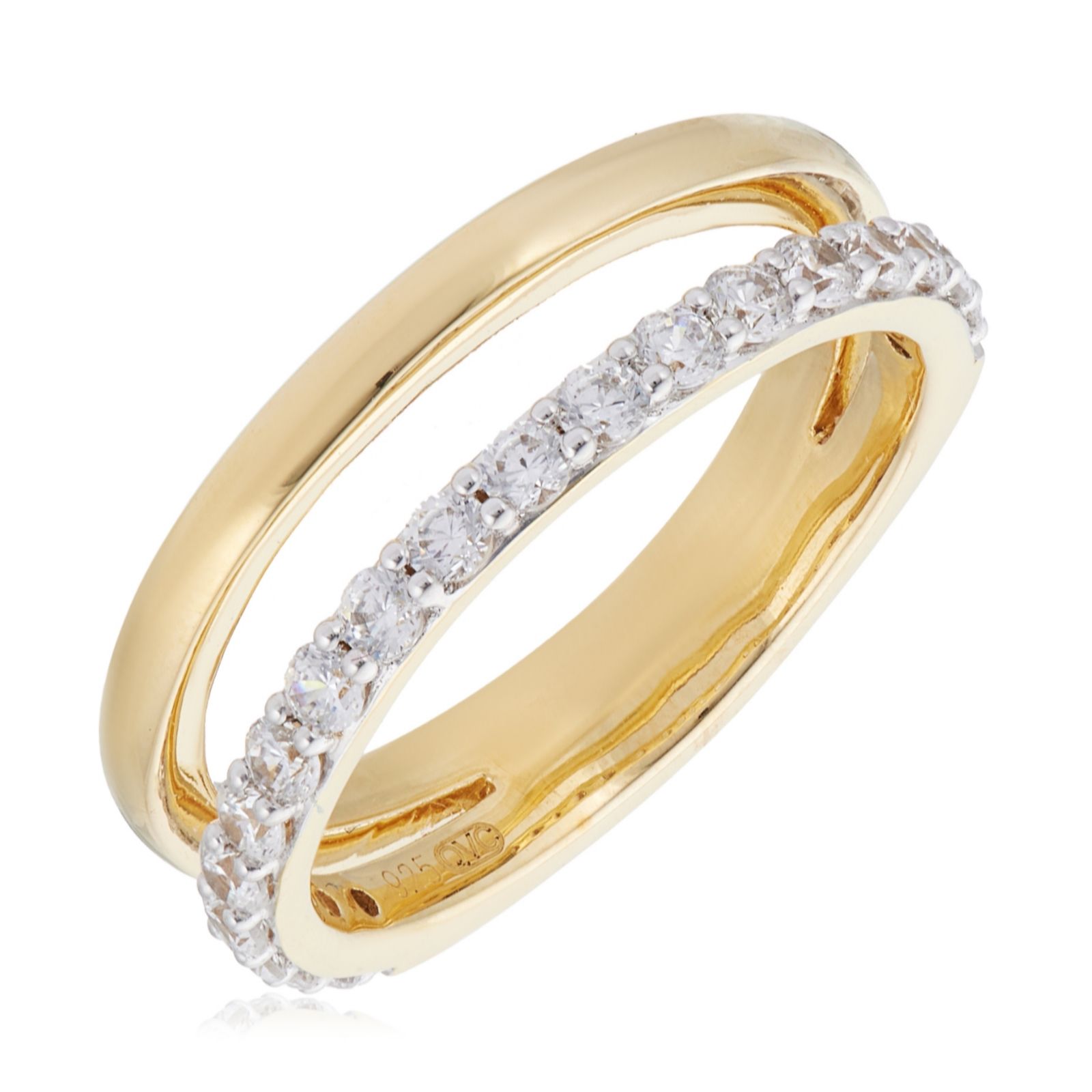 Fire Light 0.75ct Lab Grown Diamond Ear Climber Stud Earrings 9ct Gold