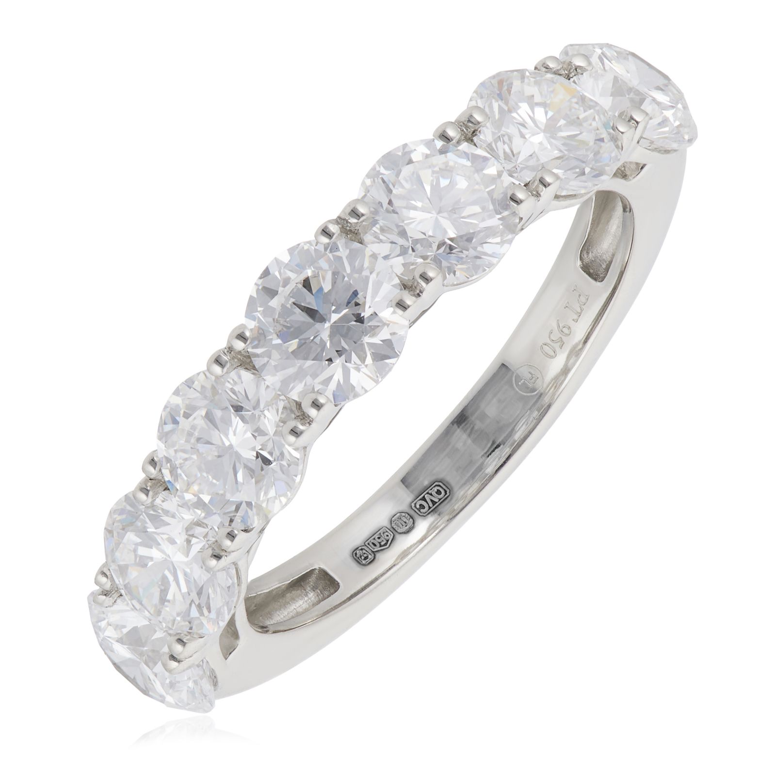 Firelight 3ct Lab-Grown Diamond Seven-Stone Eternity Ring Platinum