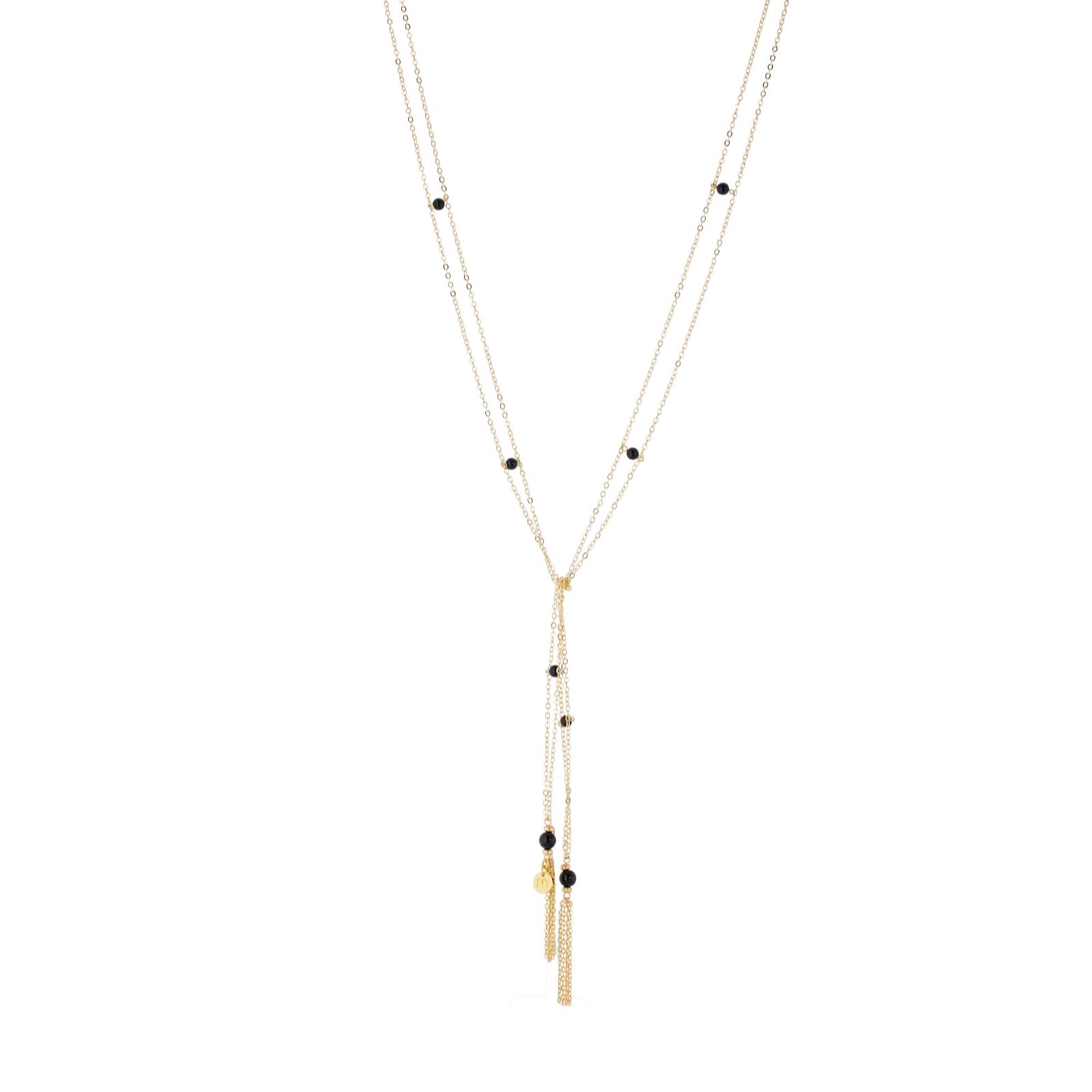 Malika Gemstone Tassel Scarf Necklace