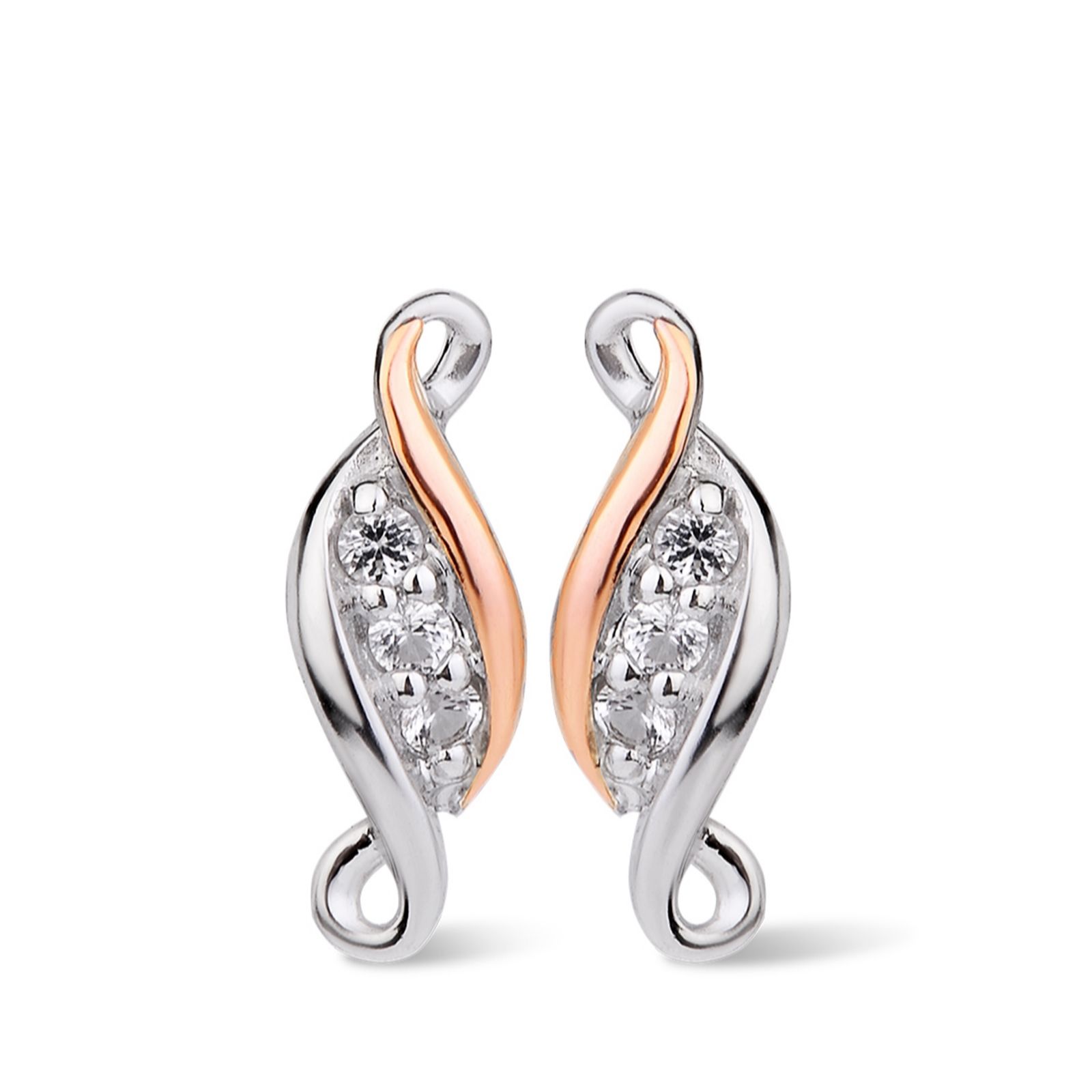  Clogau Past Present Future Sterling Silver Earrings with Topaz