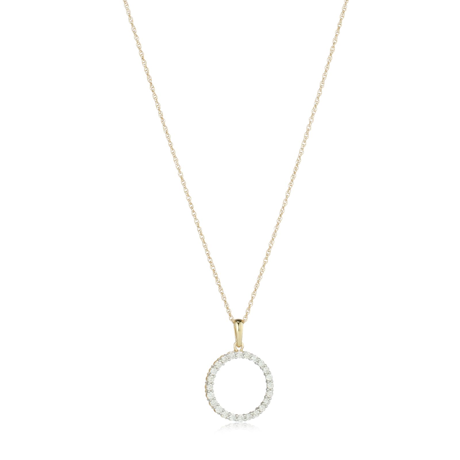 0.50ct Diamond Circle Pendant Necklace and Chain VS