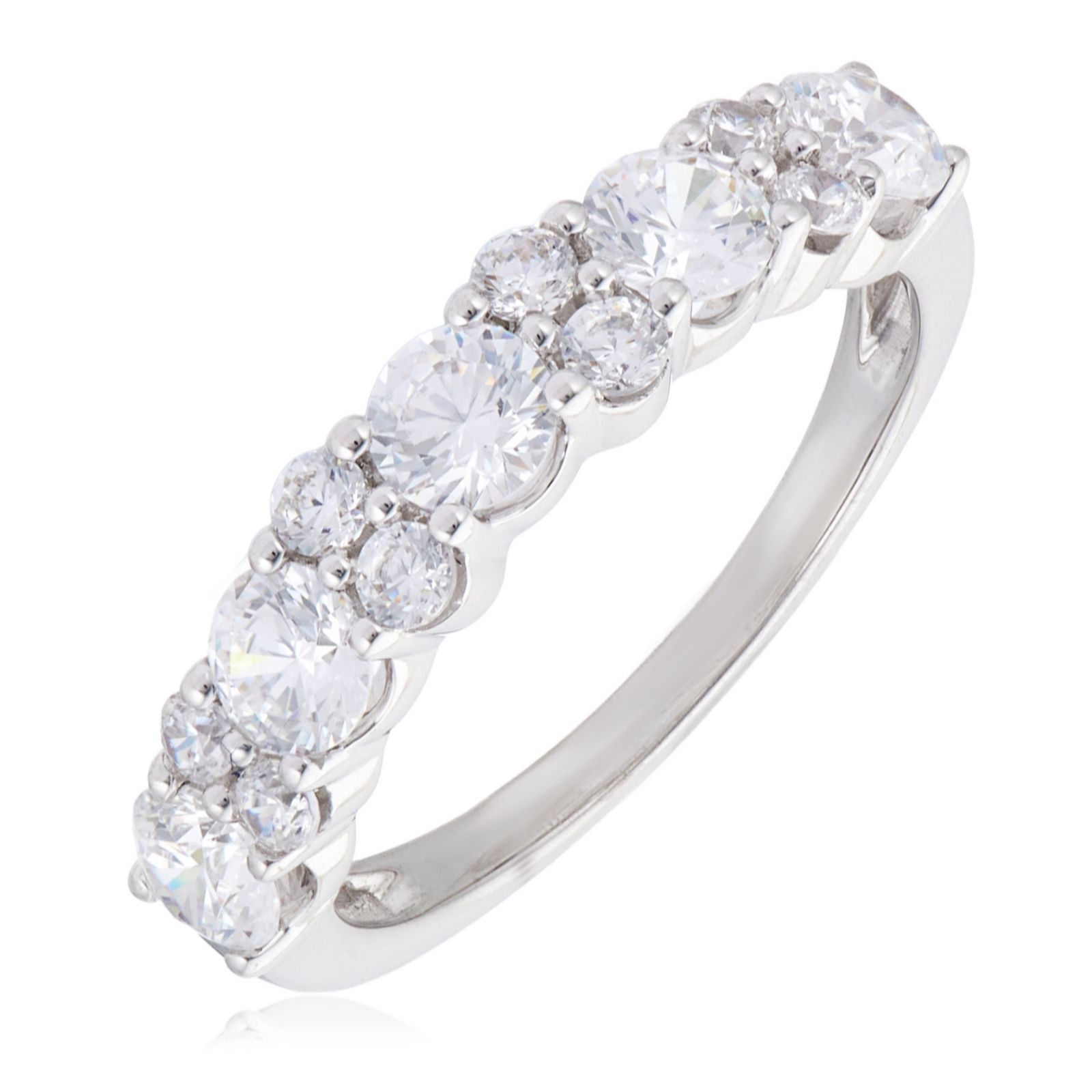 Fire Light 1.50ct Lab Grown Diamond Cluster Eternity Ring 9ct Gold