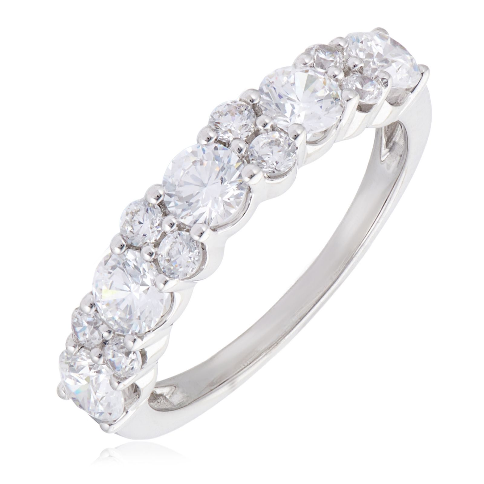 Fire Light 1.50ct Lab Grown Diamond Cluster Eternity Ring 9ct Gold