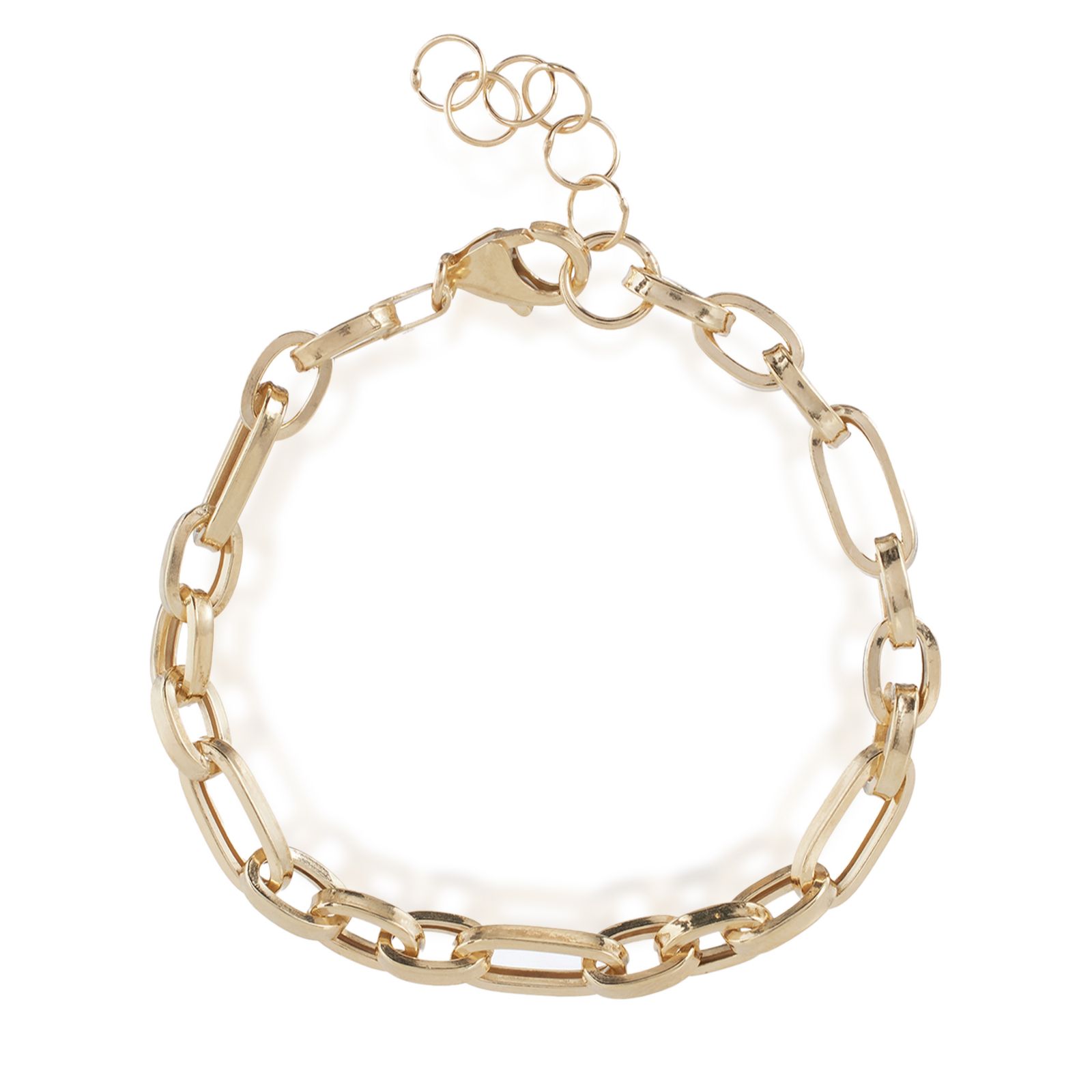 GOLD 9ct Italian Gold Oval Link Bracelet 4.9g