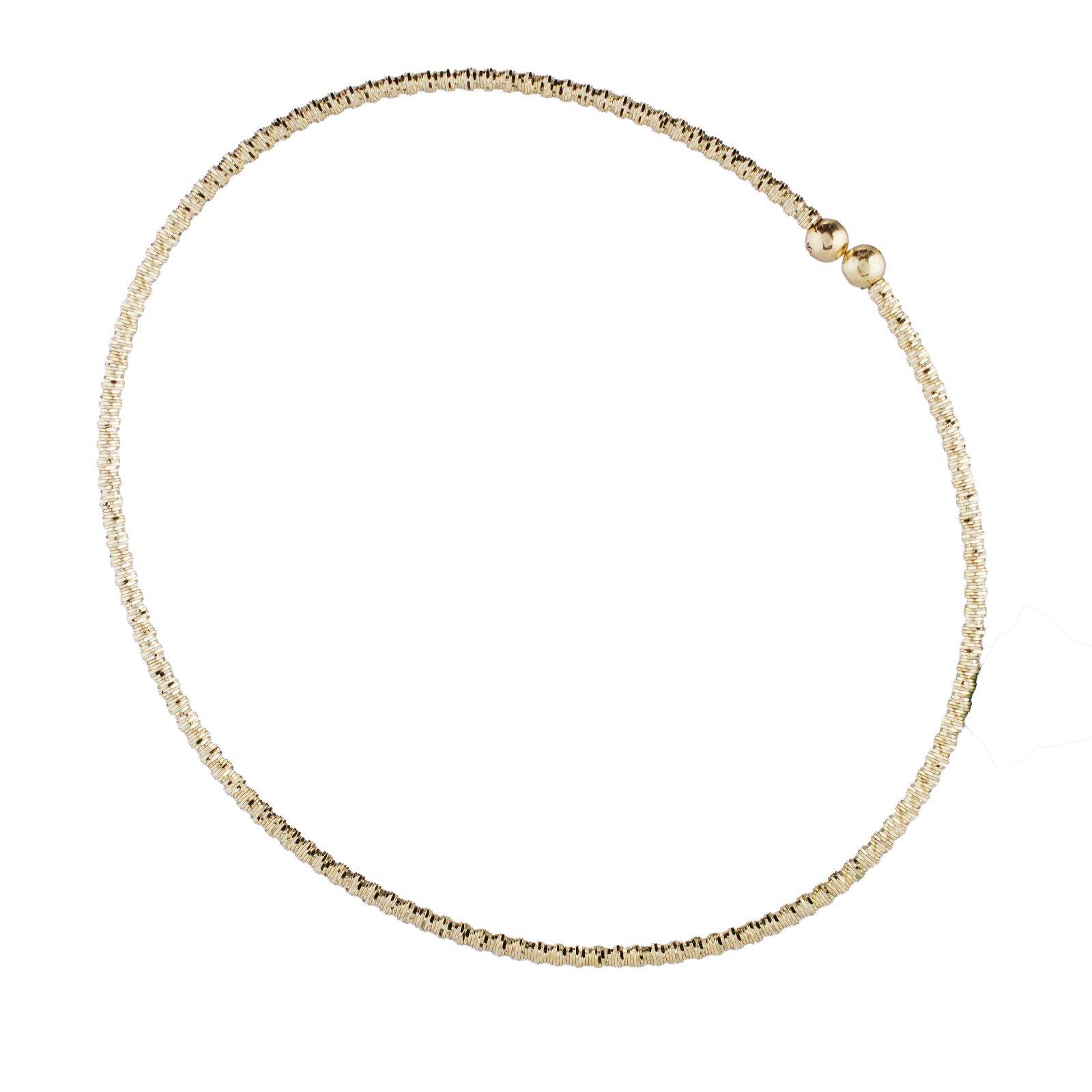 GOLD 9ct Italian Gold Diamond Cut Twisted Bangle 1.4g