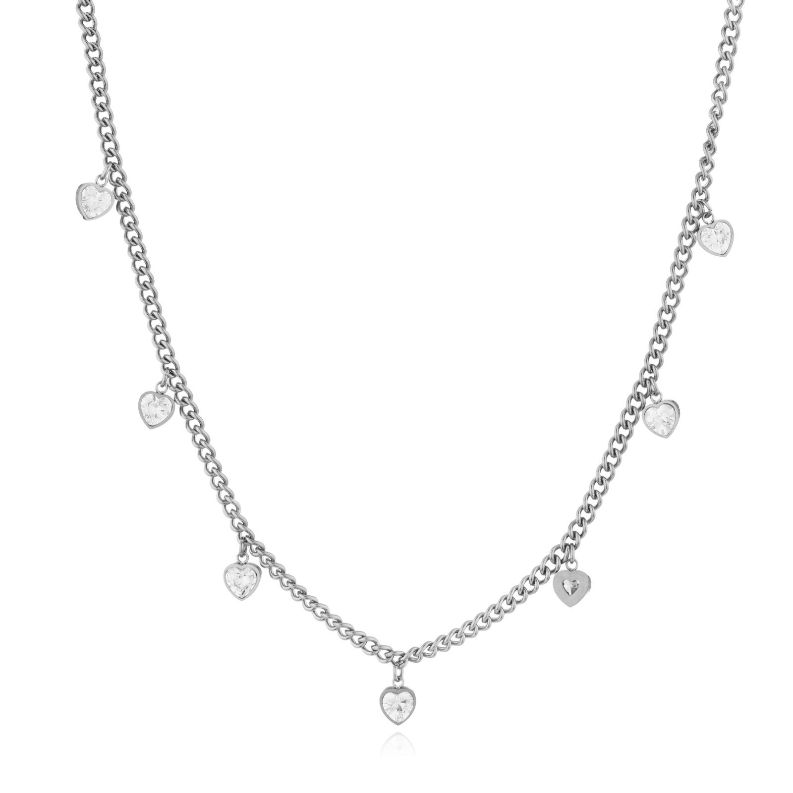 Steel by Diamonique Bezel Set Necklace