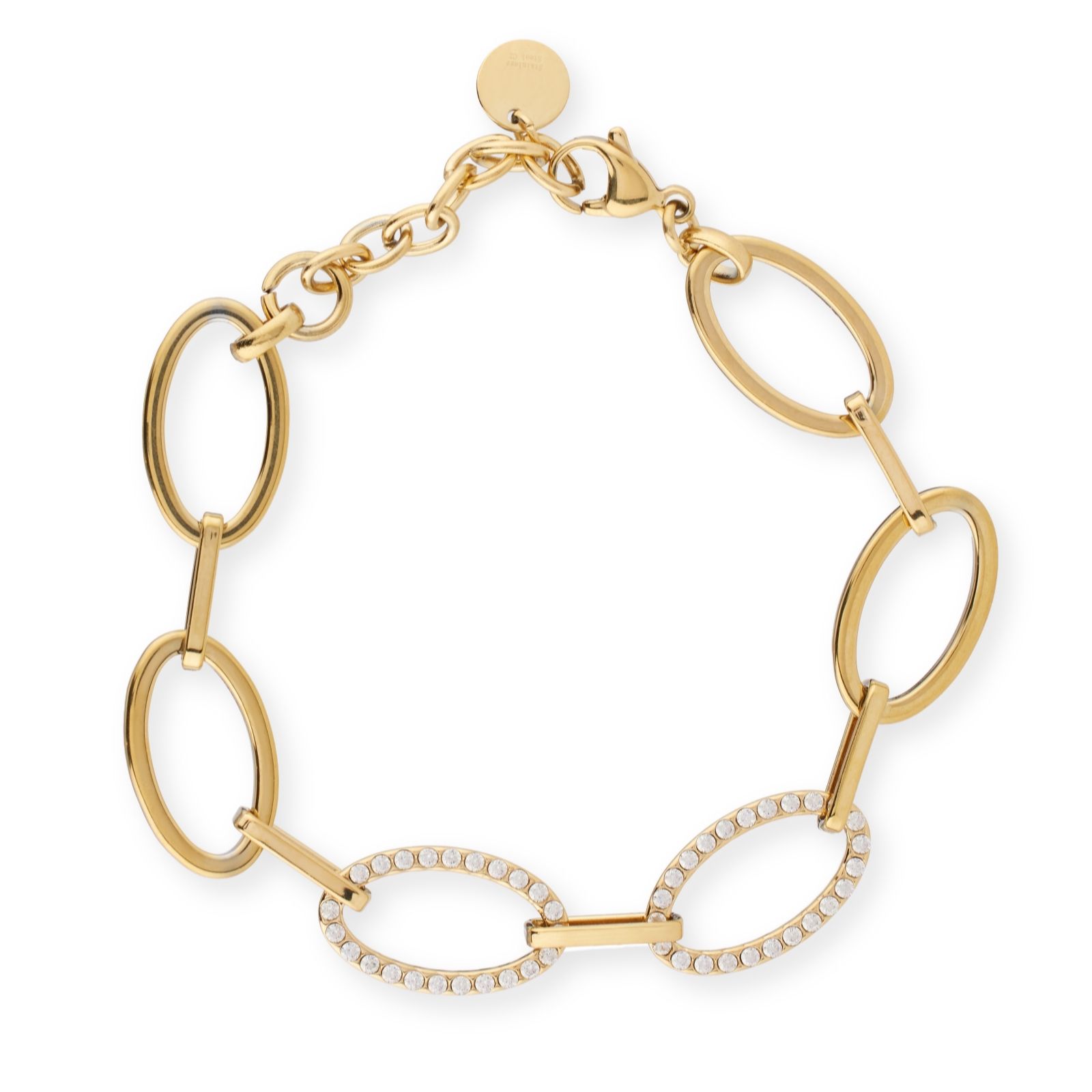 Steel by Diamonique Chunky Oval Link Bracelet Stainless Steel