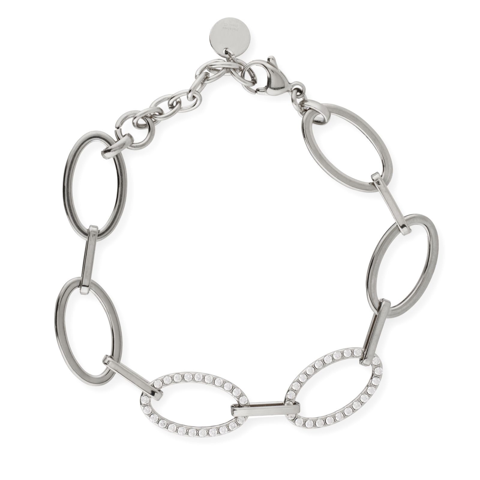 Steel by Diamonique Chunky Oval Link Bracelet Stainless Steel