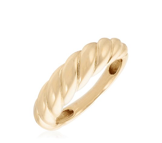 GOLD 9ct Yellow Twist Dome  Ring 2.7g