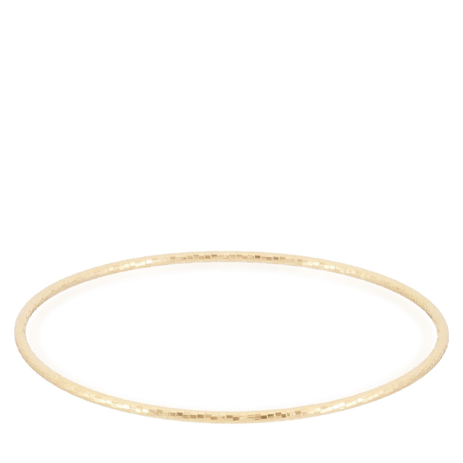 GOLD 9ct Italian  Gold Diamond Cut Slip on Bangle 1g