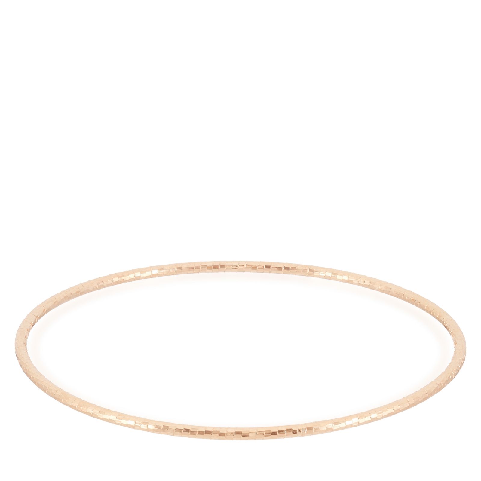 GOLD 9ct Italian  Gold Diamond Cut Slip on Bangle 1g