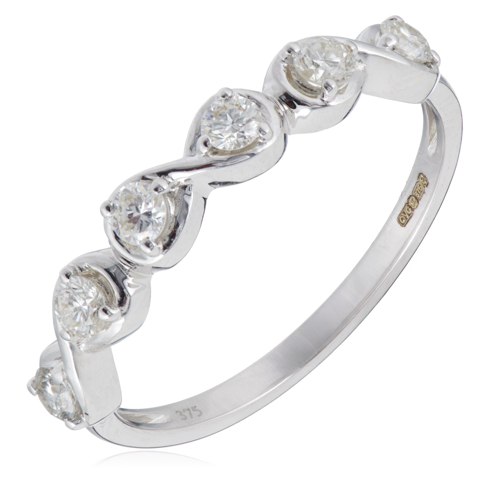 0.30ct Diamond Infinity Eternity Ring 9ct Gold