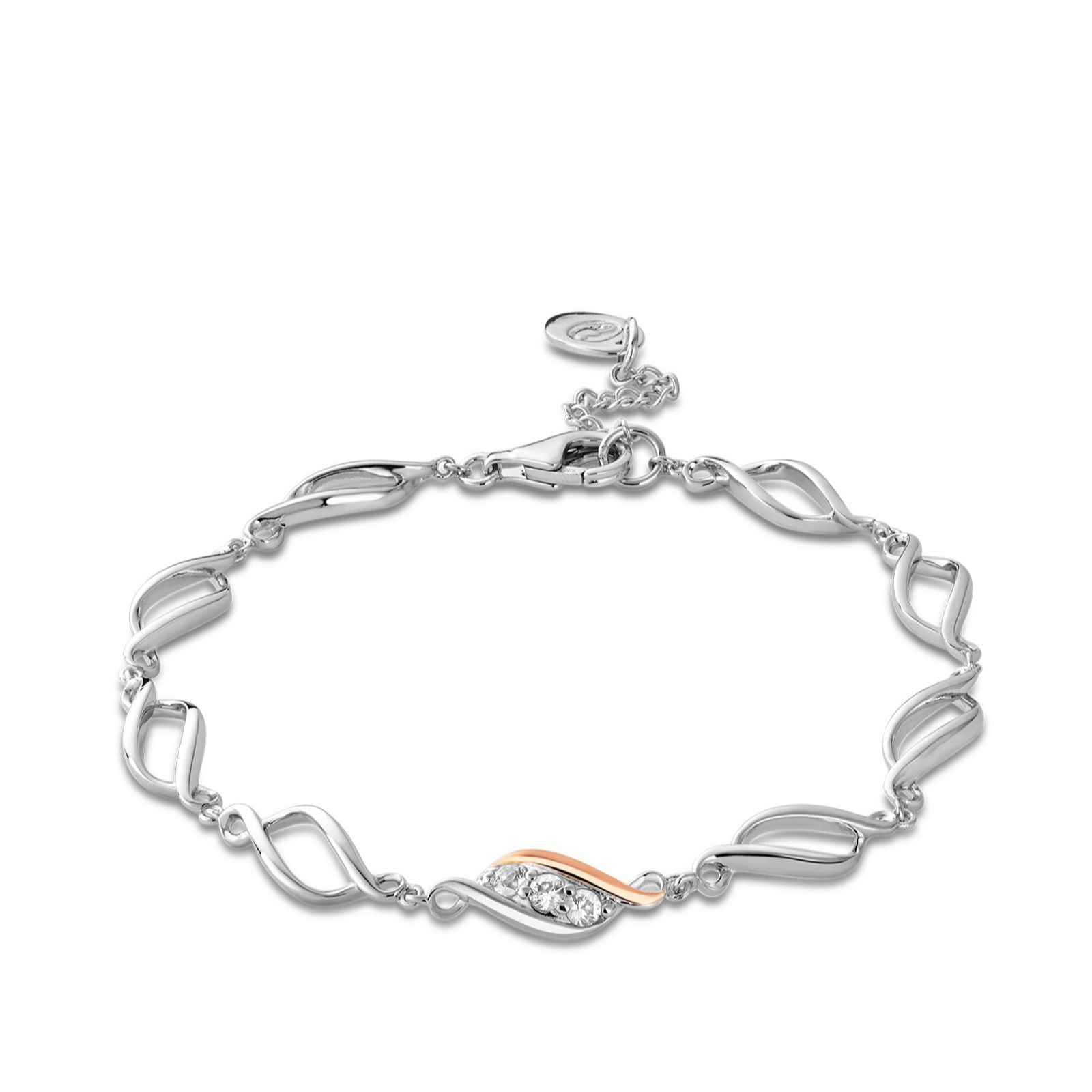 Clogau Past Present Future Multi Link Bracelet with Topaz