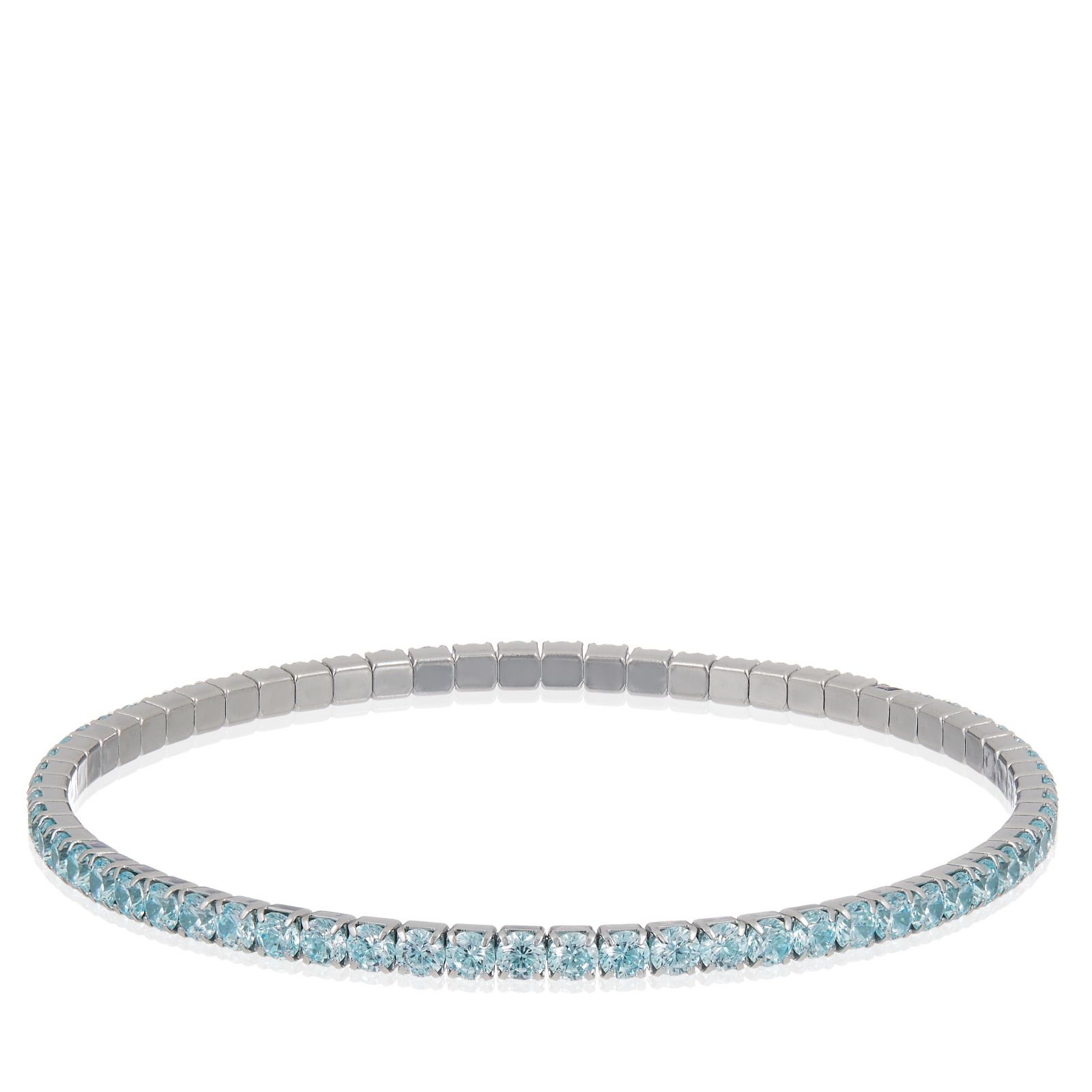 Steel by Diamonique Diamante Stretch Tennis Bracelet Stainless Steel